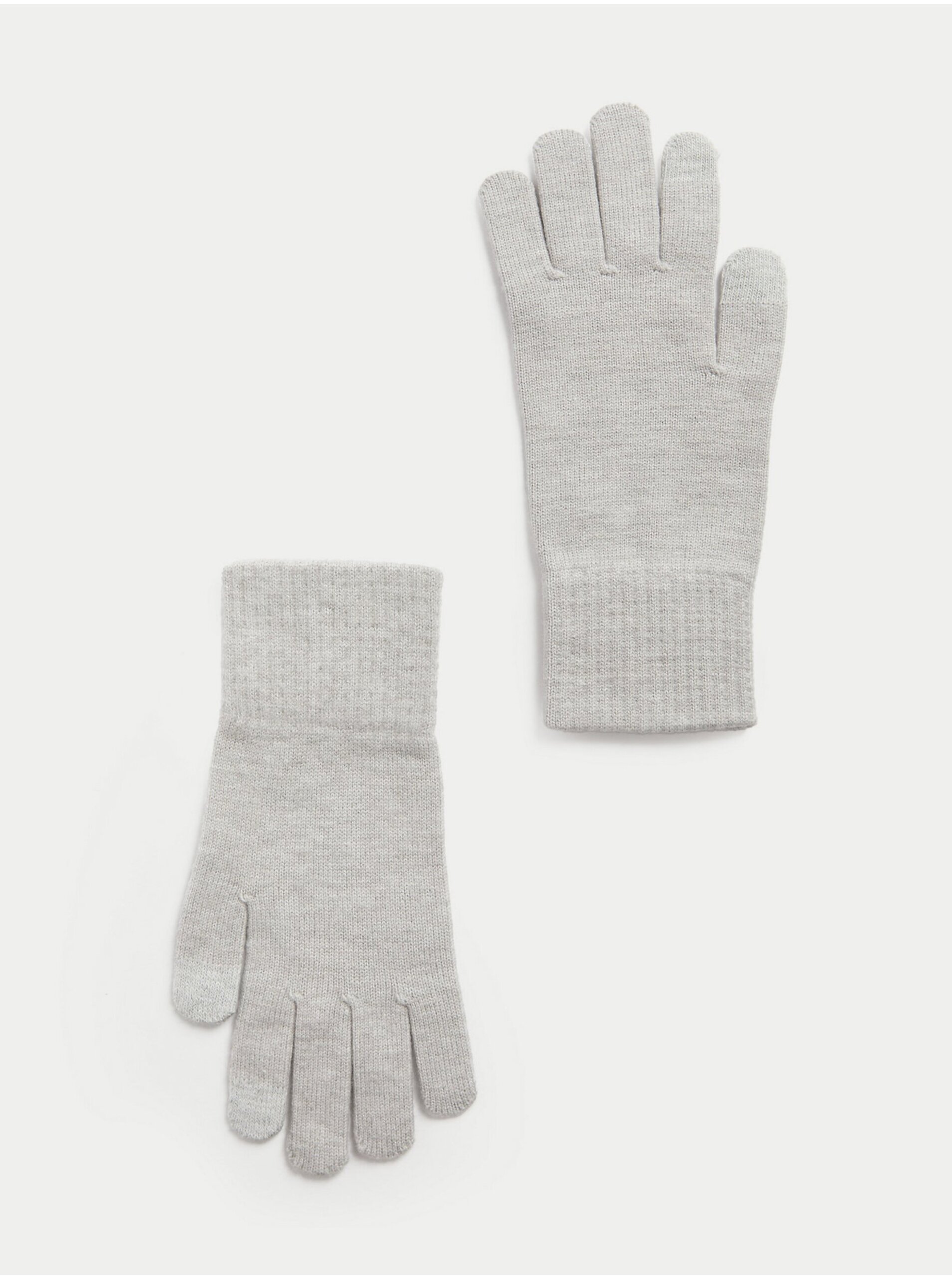 Levně Šedé dámské rukavice Marks & Spencer