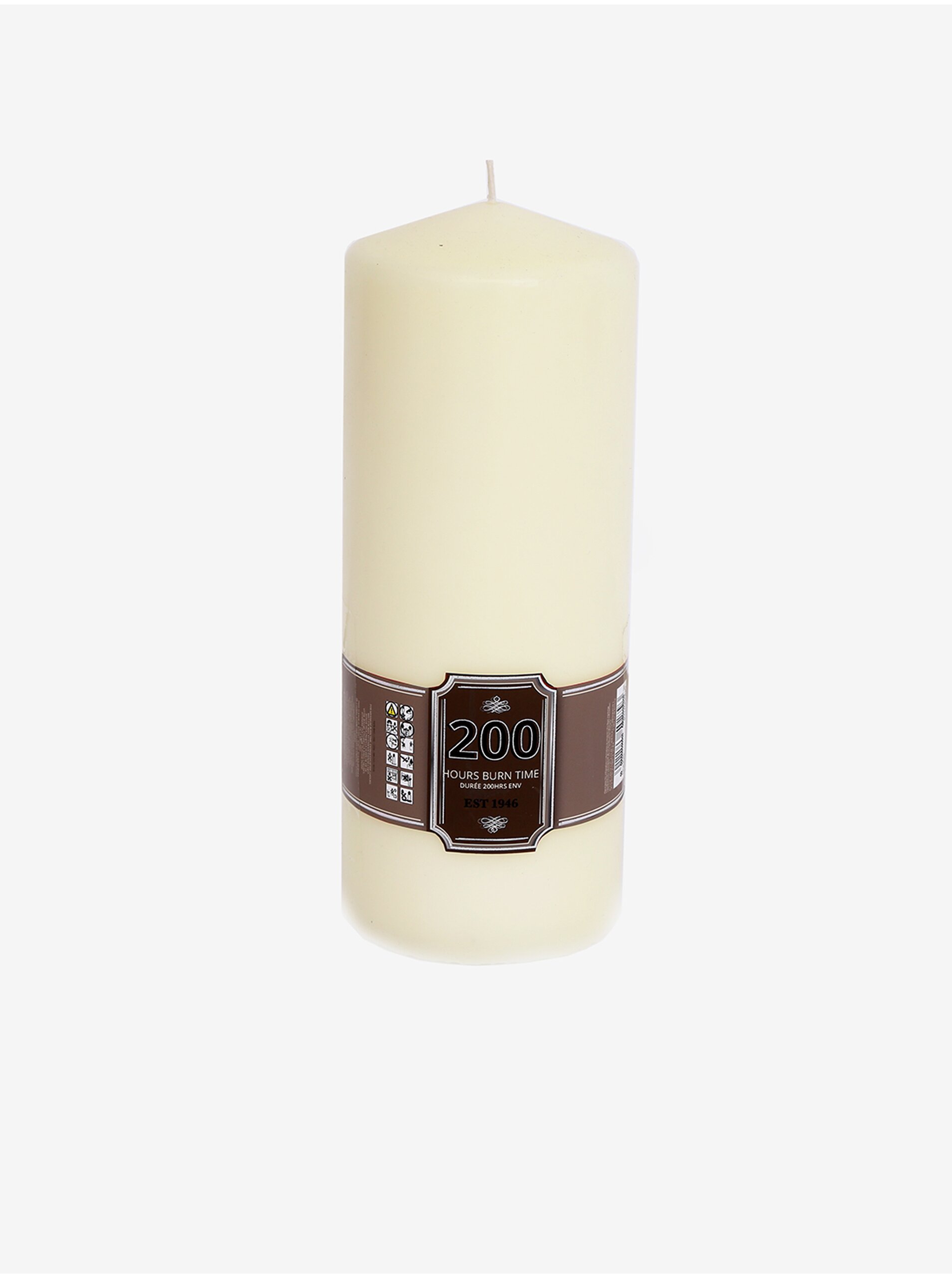 Levně Krémová svíčka 25x10 cm SIFCON