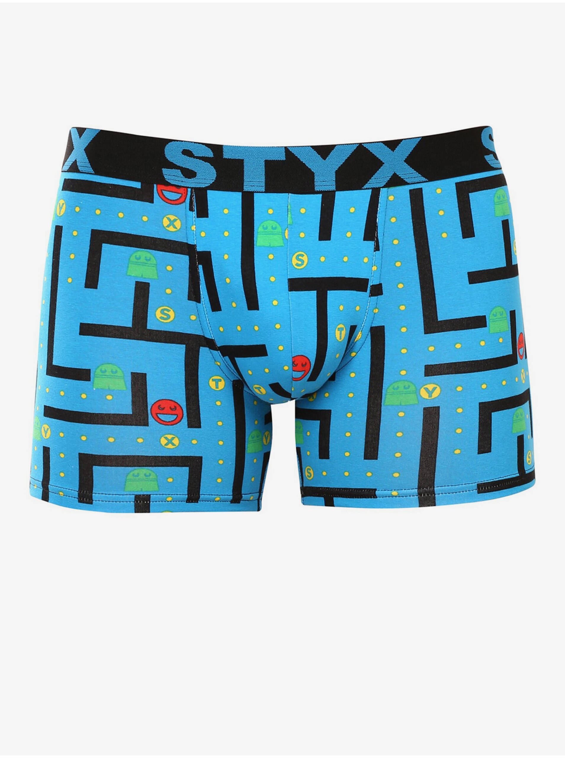 E-shop Modré pánske vzorované boxerky Styx Hra