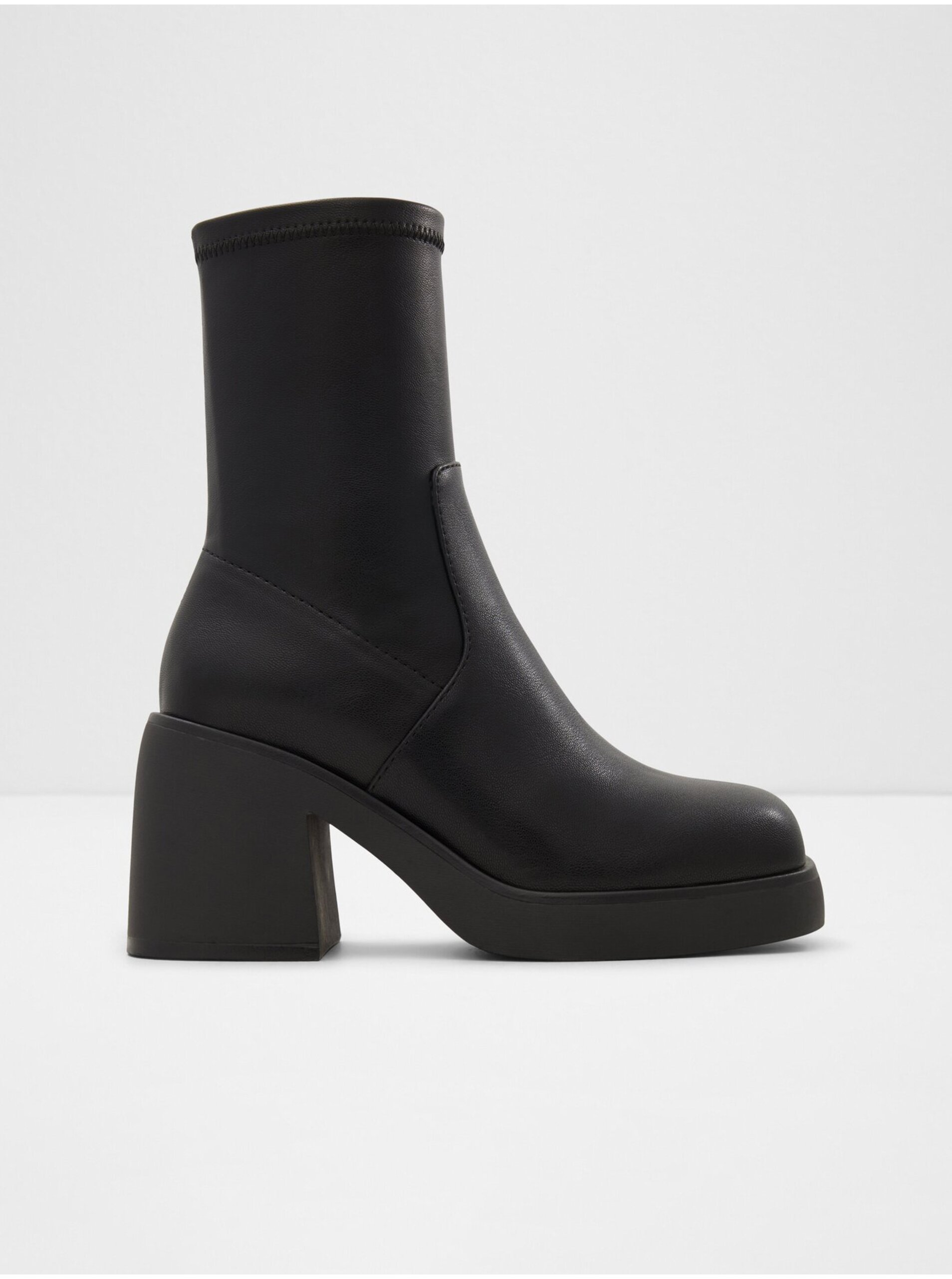 E-shop Černé dámské kotníkové boty na podpatku ALDO Persona