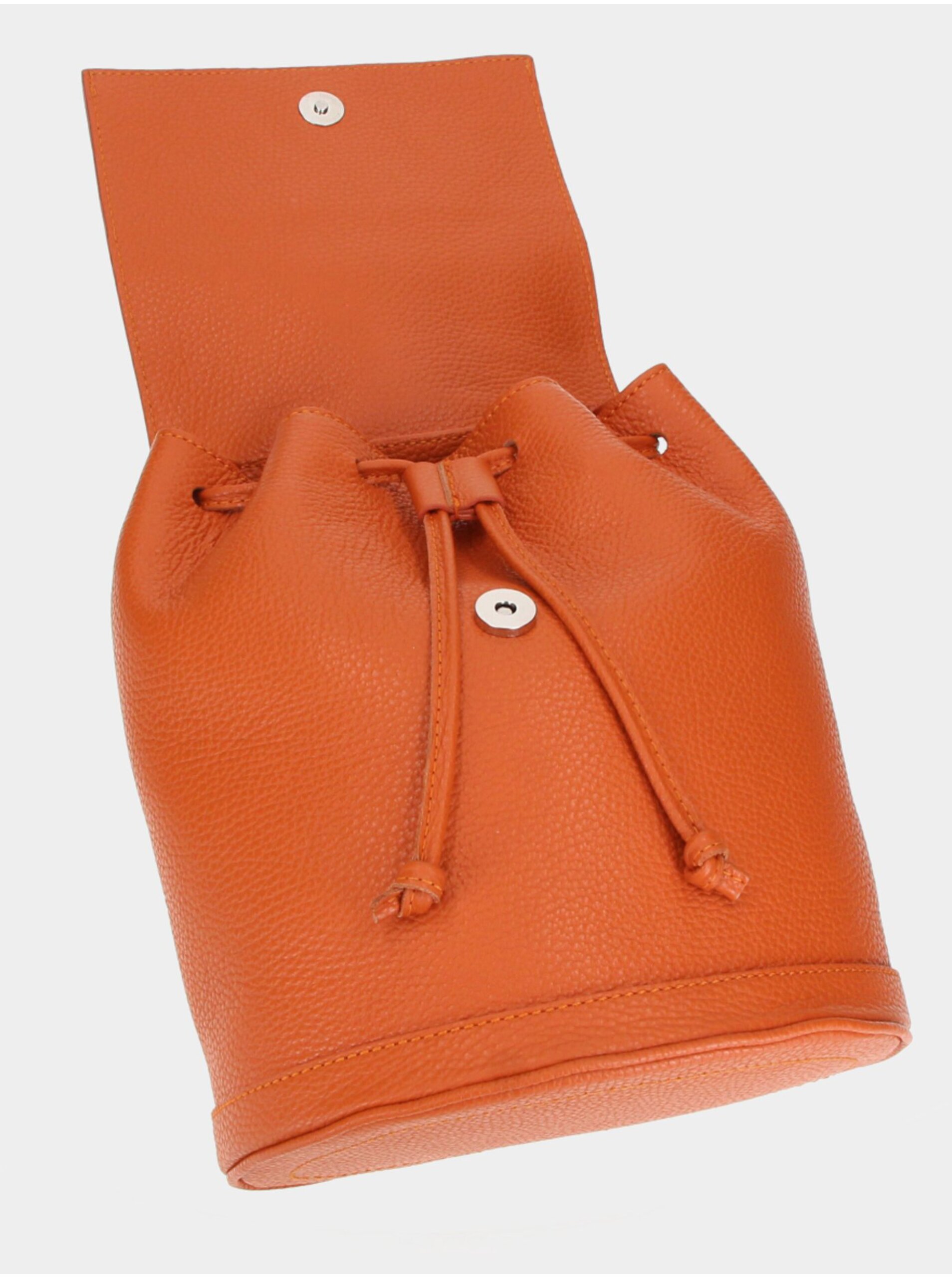 Oranžový dámský kožený batoh Elega Cutie
