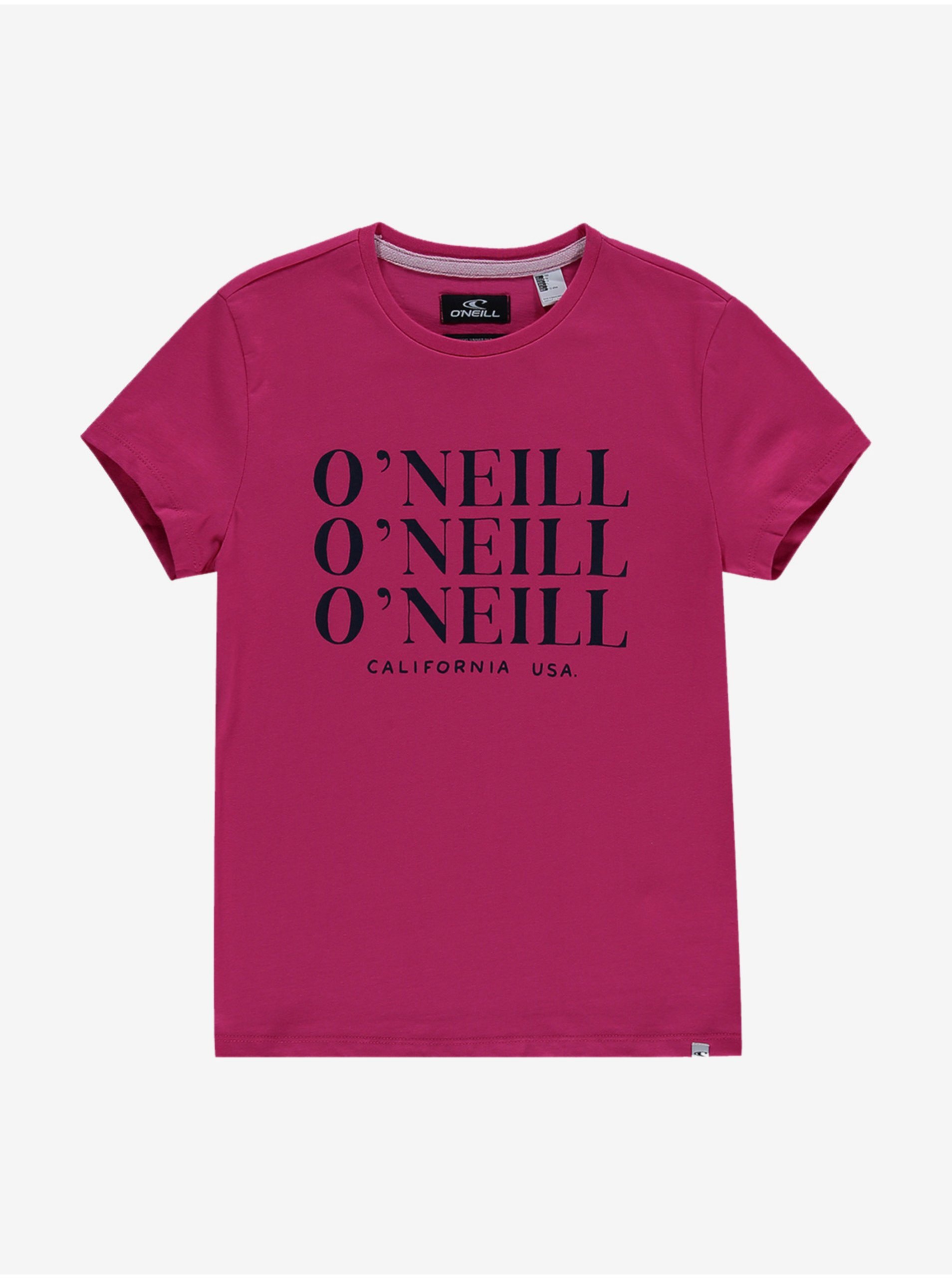 Levně Tmavě růžové holčičí tričko O'Neill All Year