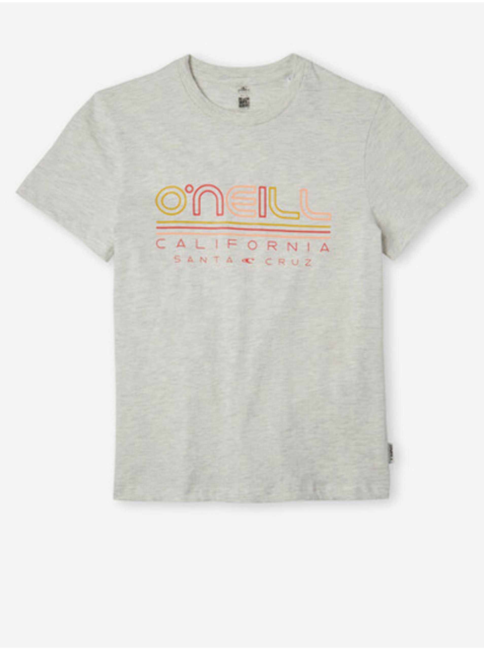 E-shop Světle šedé holčičí žíhané tričko O'Neill All Year