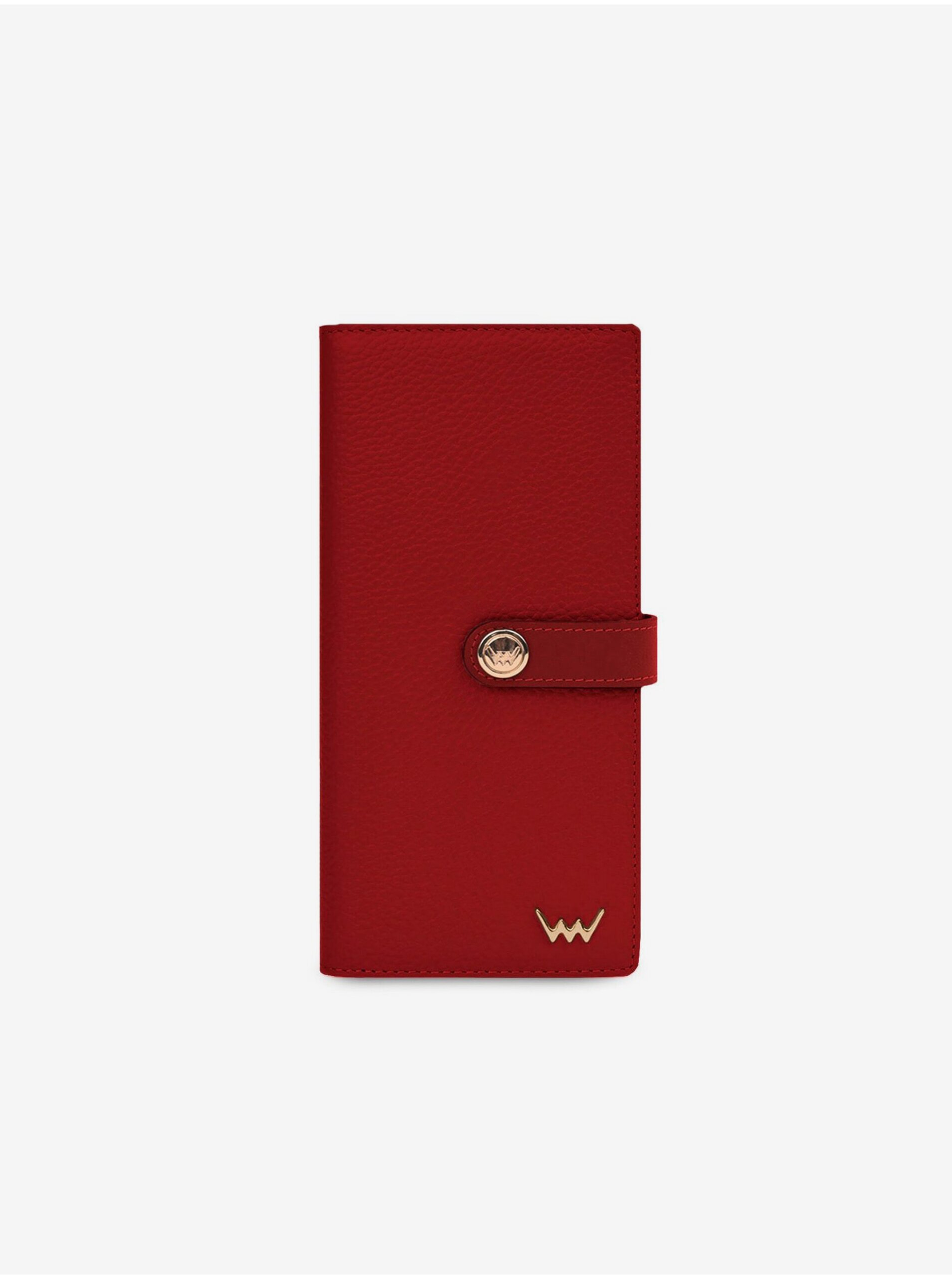 Lacno Červená dámska kožená peňaženka Vuch Verdi Red