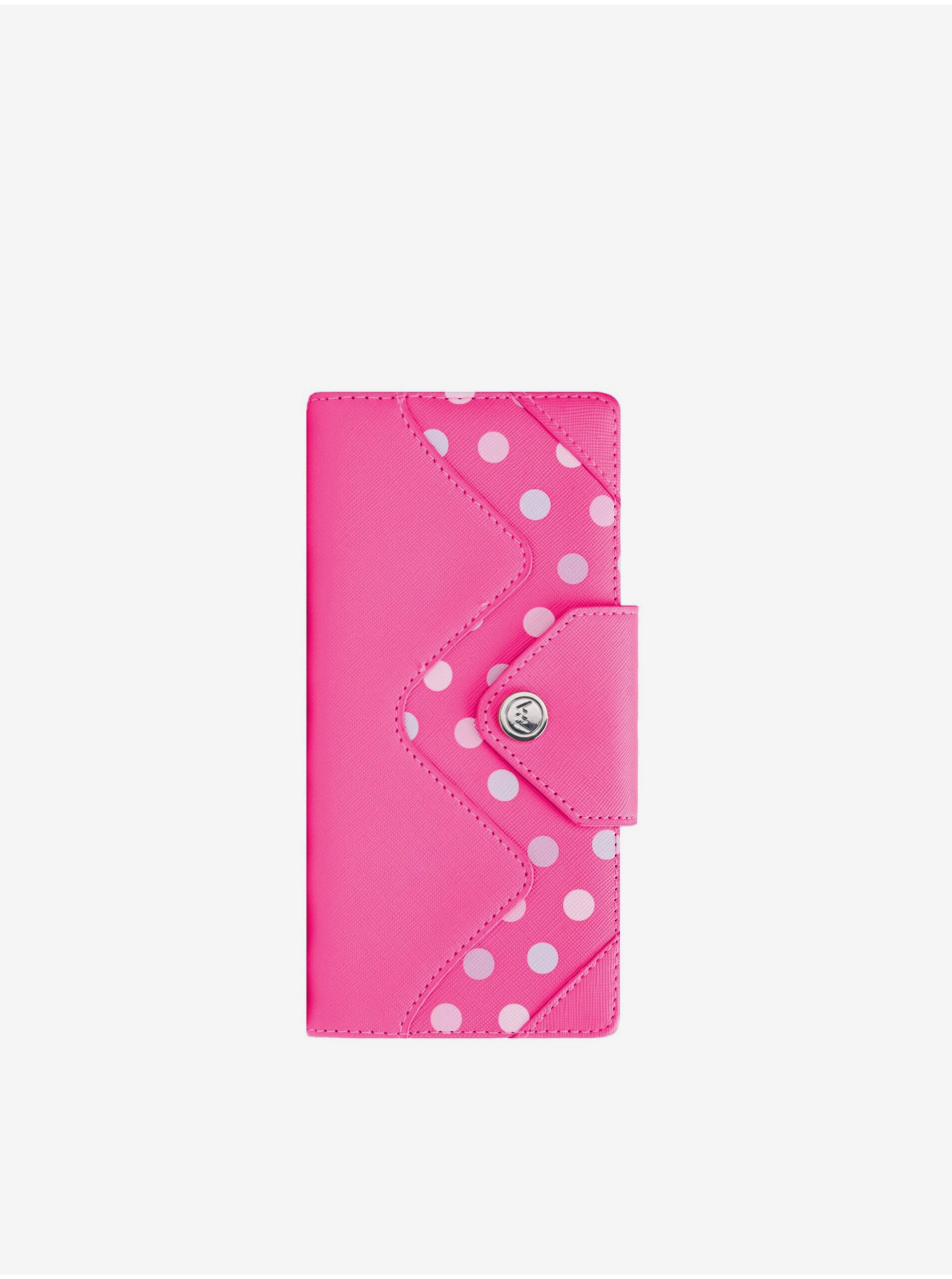 Levně Růžová dámská puntíkovaná peněženka VuchTanita Pink