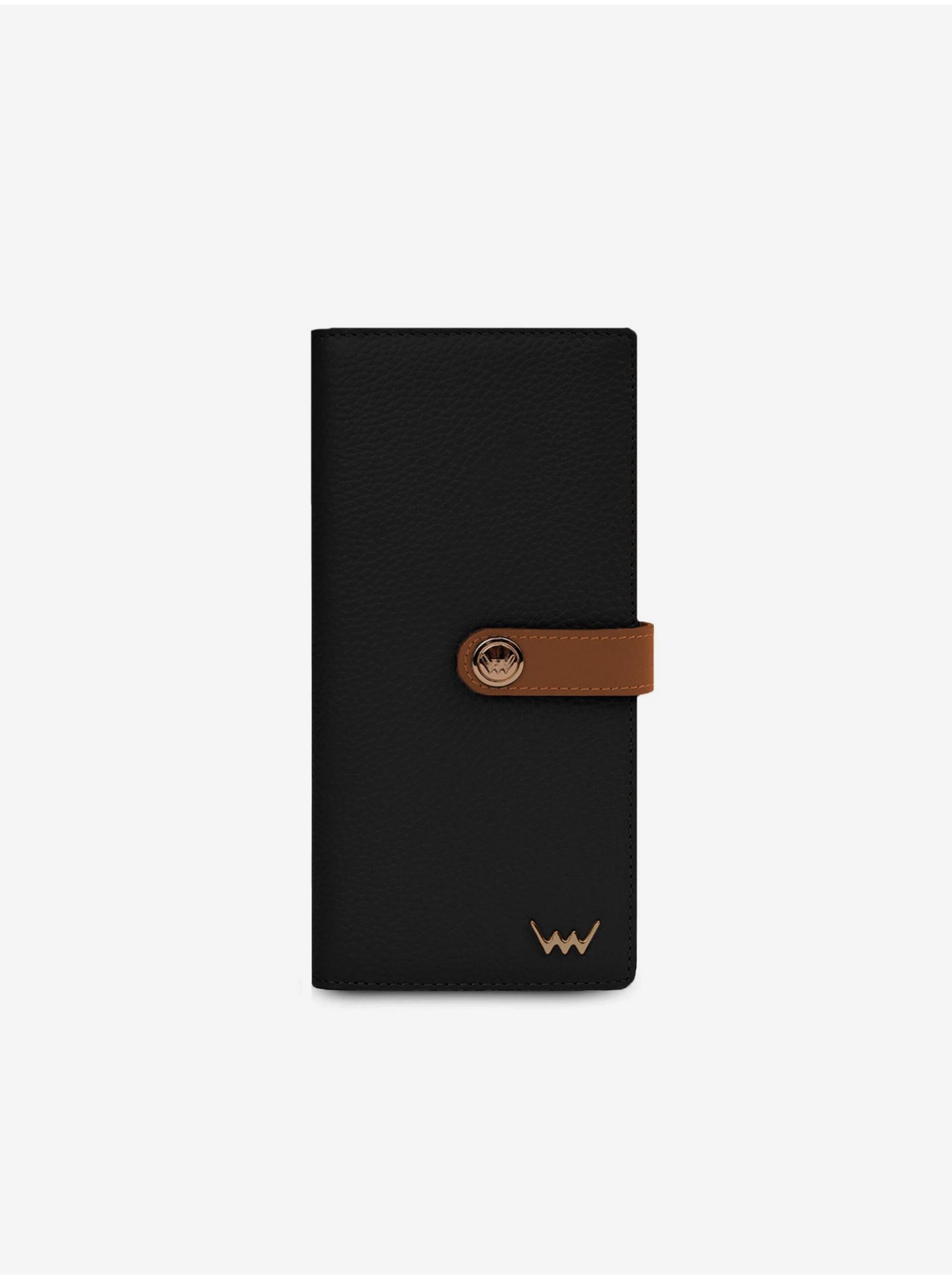 E-shop Čierna dámska kožená peňaženka Vuch Verdi Black