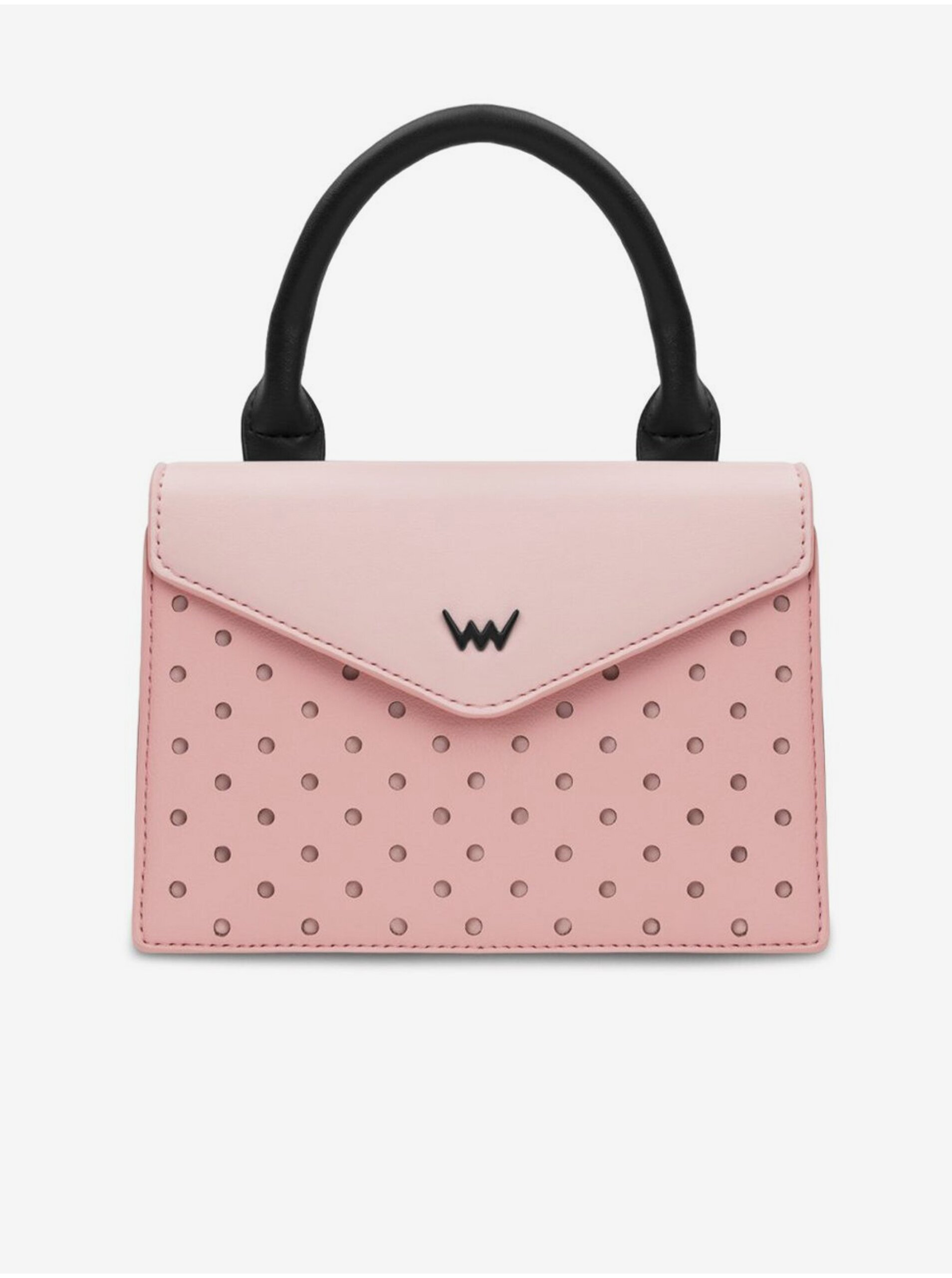 Levně Růžová dámská puntíkovaná kabelka Vuch Effie Pink