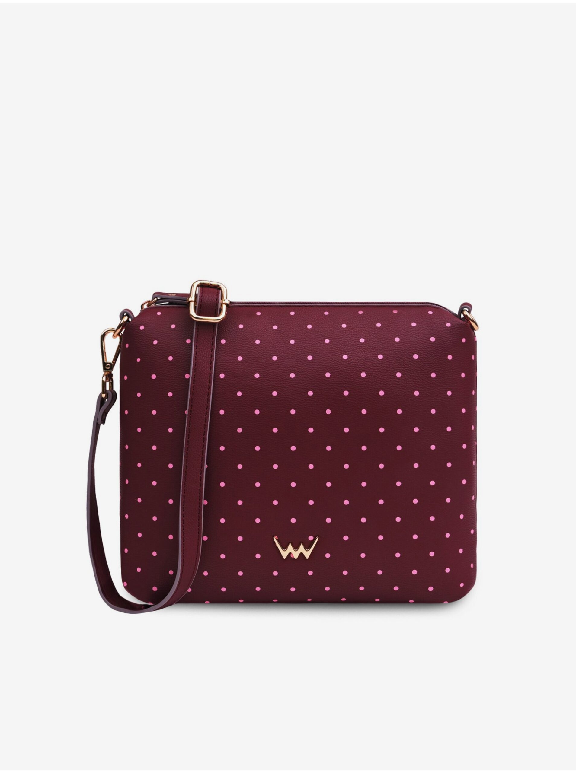 Levně Vínová dámská crossbody kabelka Vuch Coalie Dotty Wine