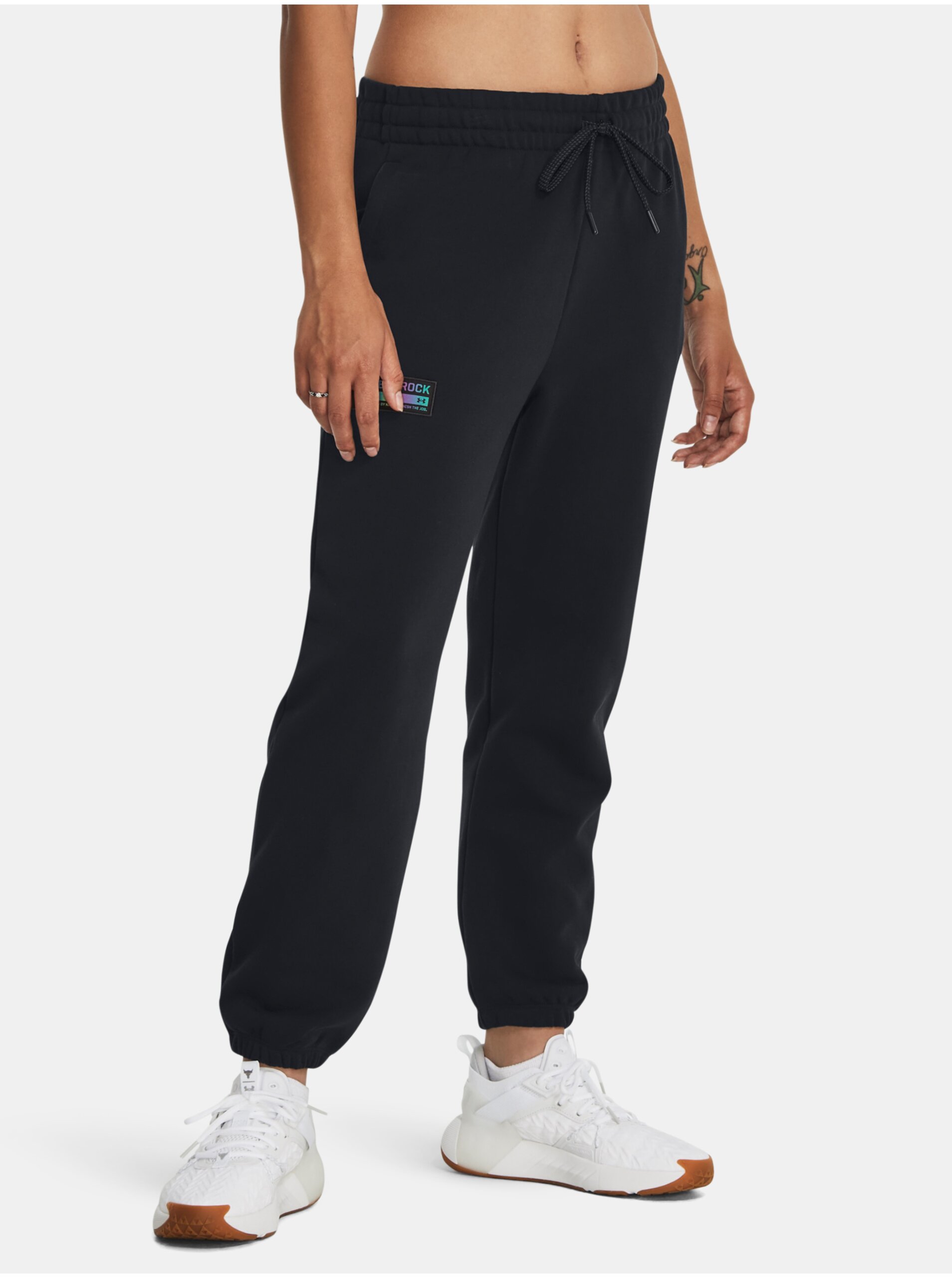 Lacno Čierne tepláky Under Armour Pjt Rock HW Terry Pnt