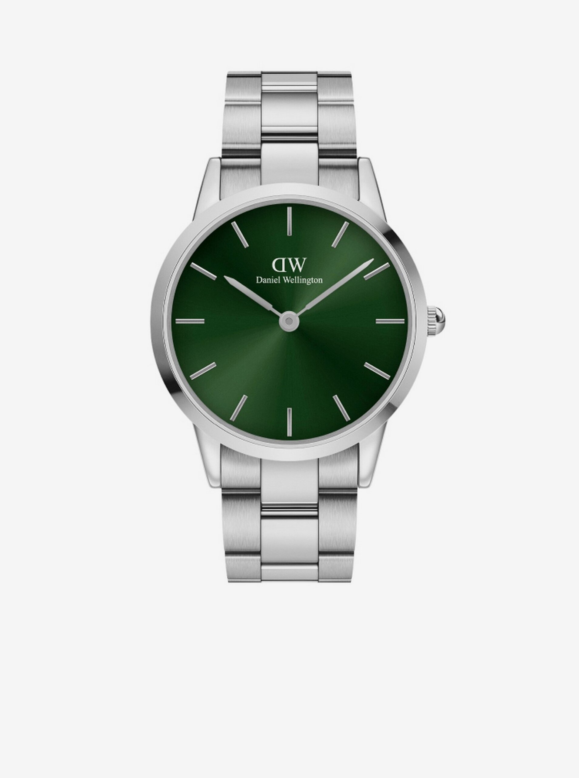 Levně Pánské hodinky ve stříbrné barvě Daniel Wellington Iconic Emerald