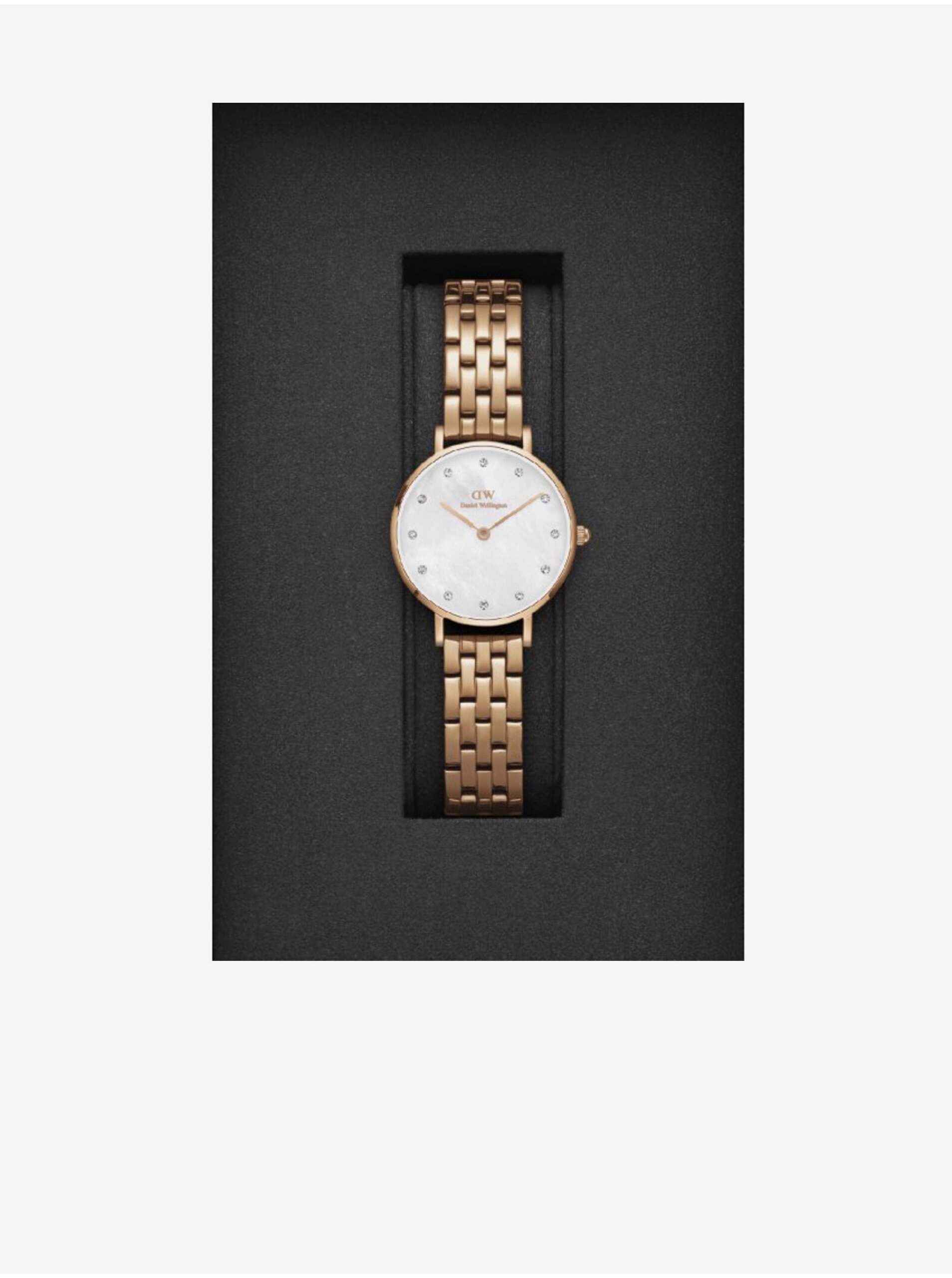 E-shop Dámske hodinky v ružovozlatej farbe Daniel Wellington PETITE LUMINE