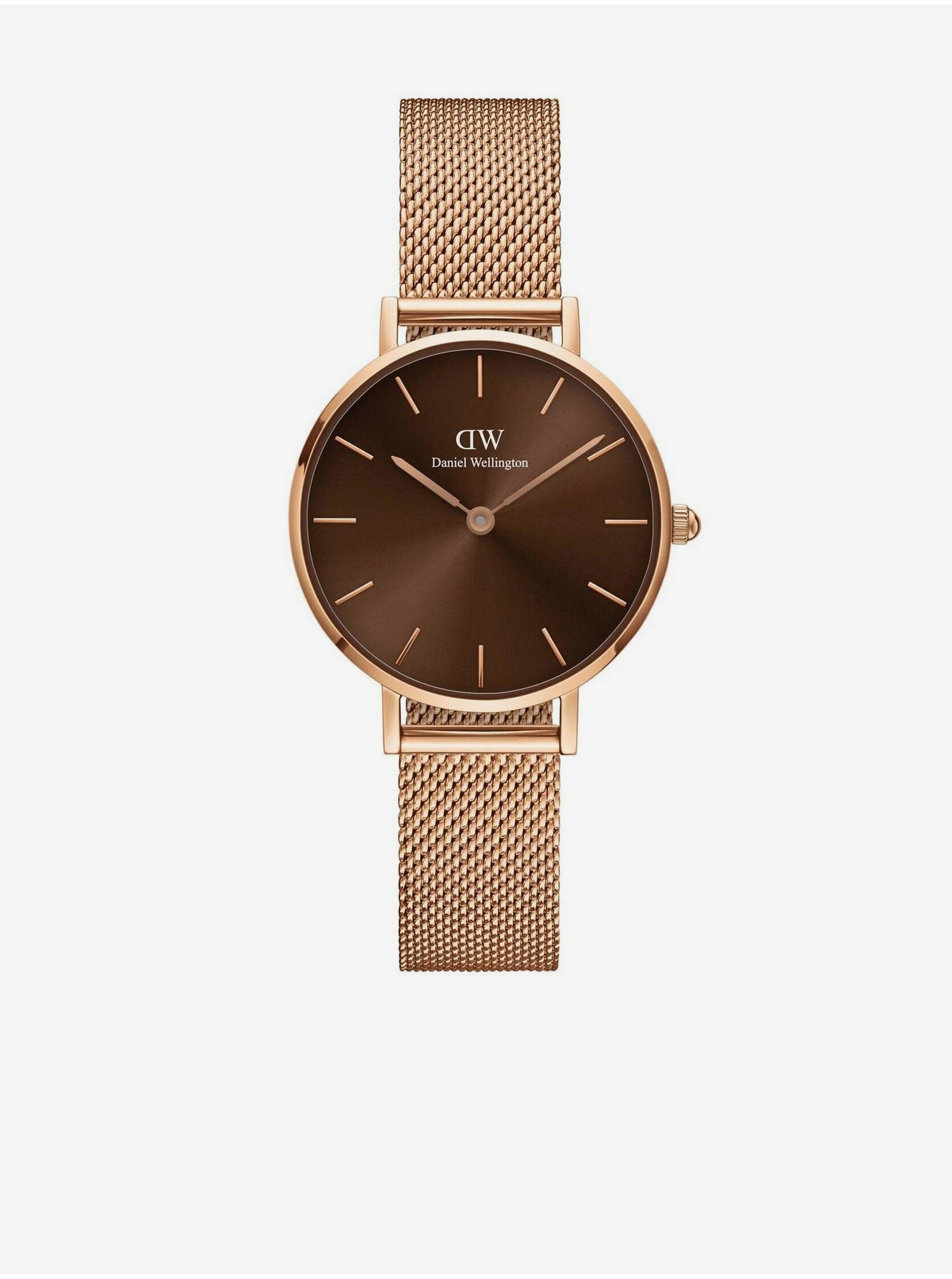 E-shop Dámske hodinky v ružovozlatej farbe Daniel Wellington Petite Amber