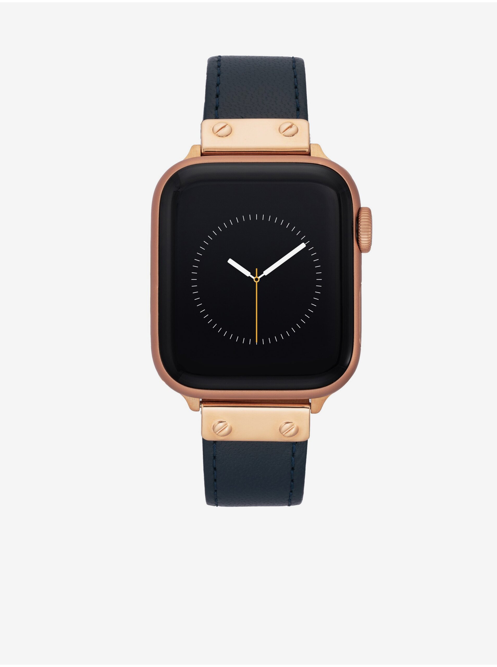 Lacno Tmavo modrý kožený remienok pre hodinky Apple Watch Anne Klein