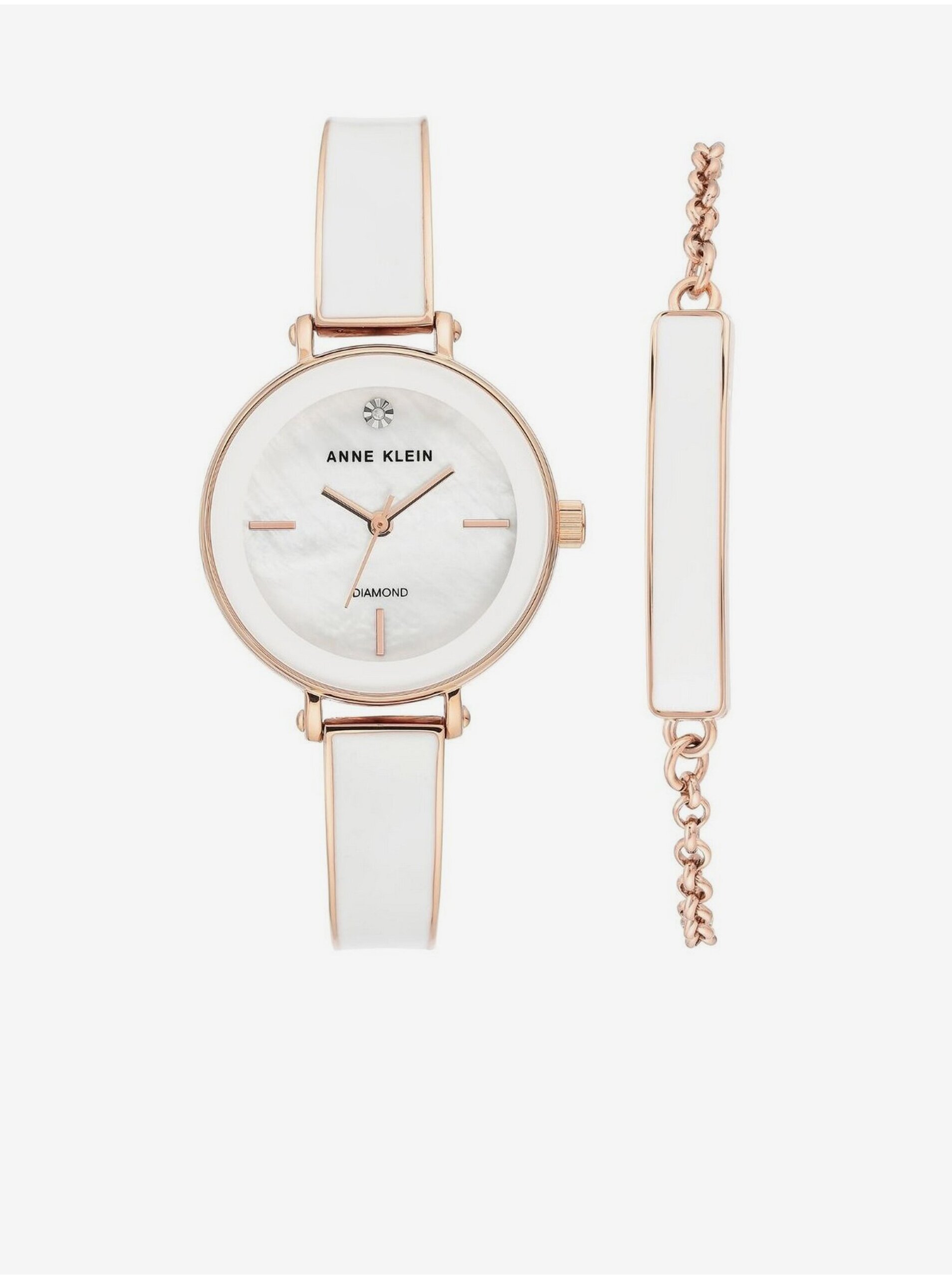 Levně Bílé dámské hodinky Anne Klein