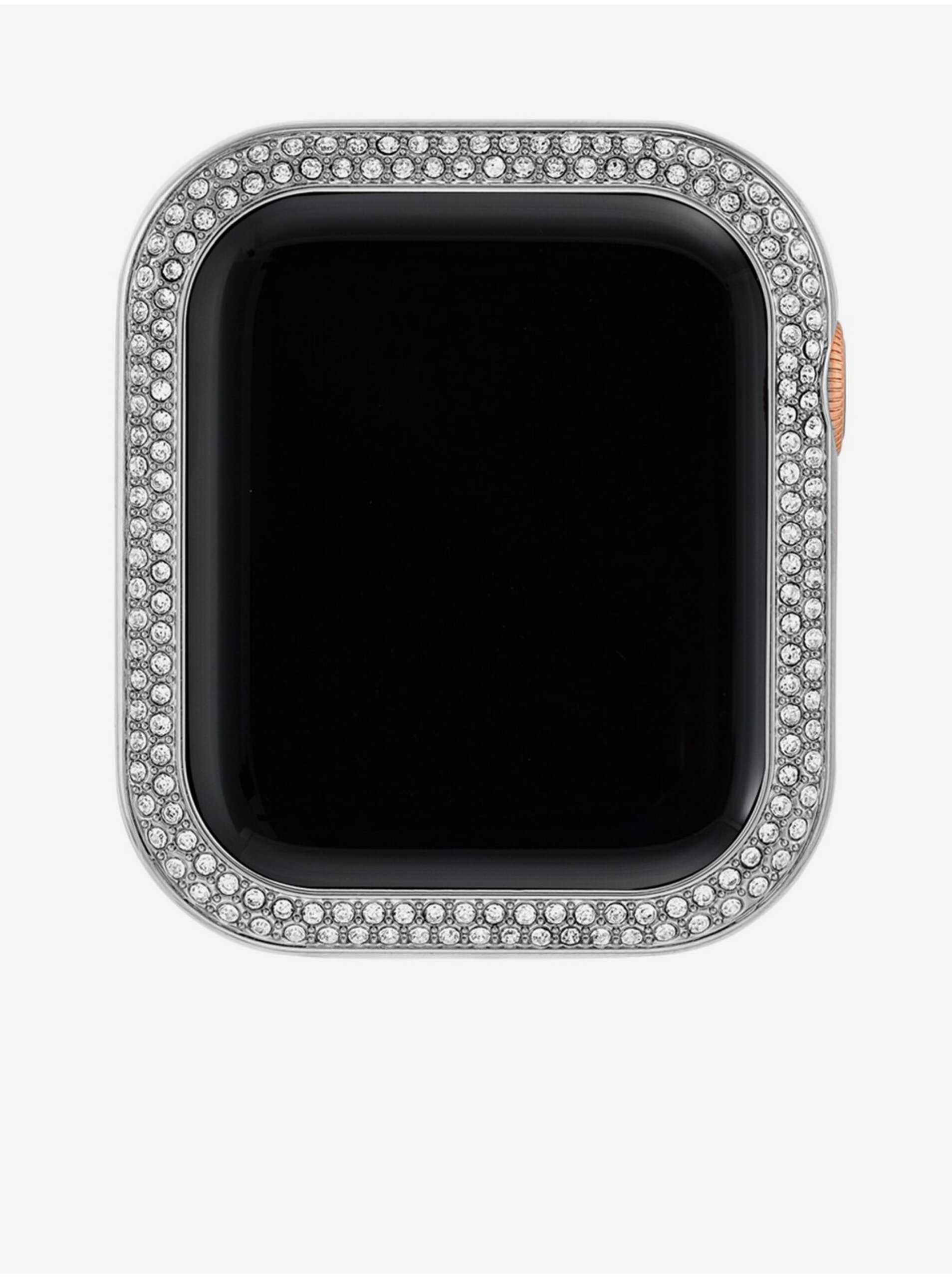 Levně Luneta pro Apple Watch s krystaly ve stříbrné barvě Anne Klein
