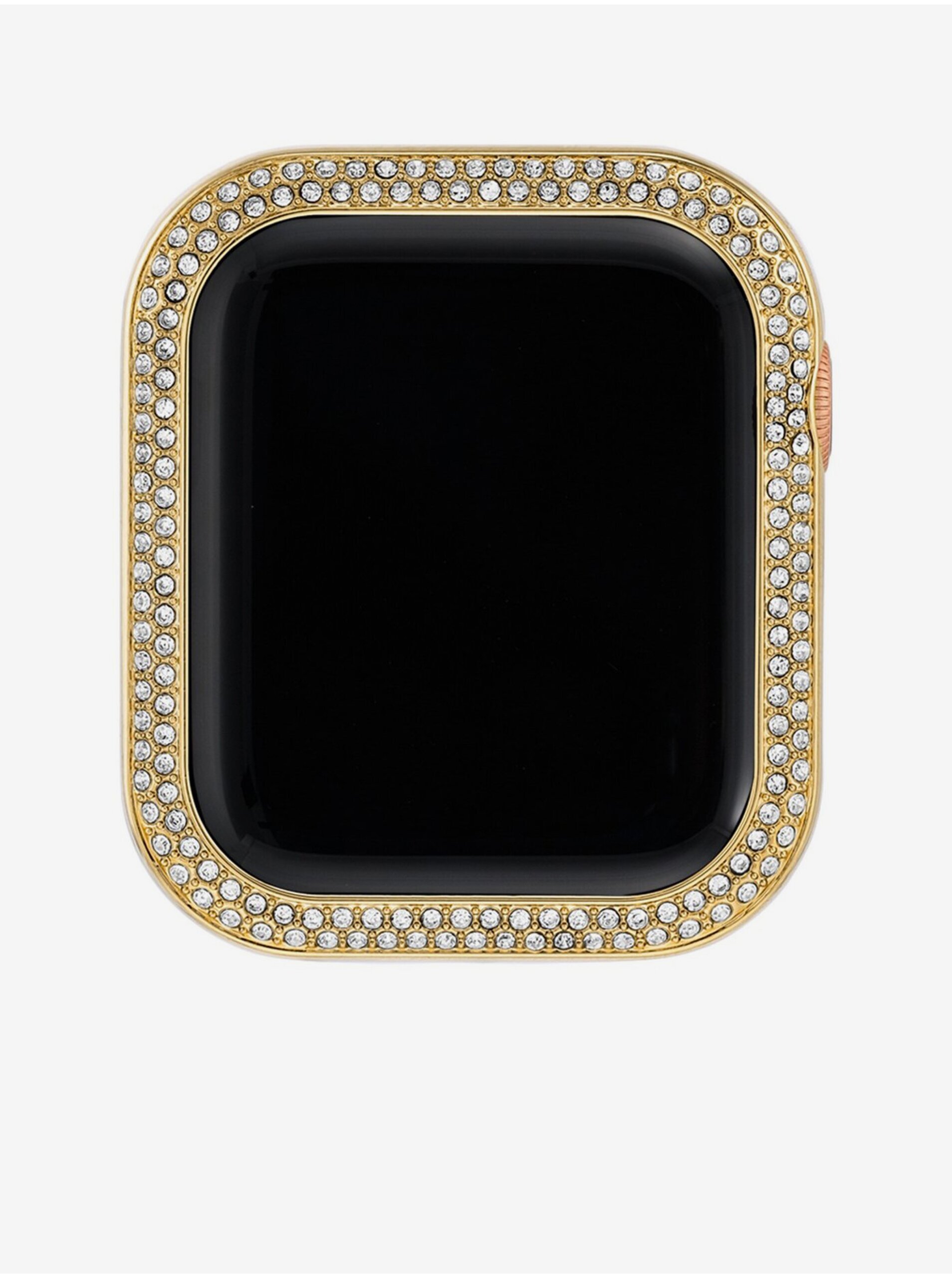 Levně Luneta pro Apple Watch s krystaly v zlaté barvě Anne Klein
