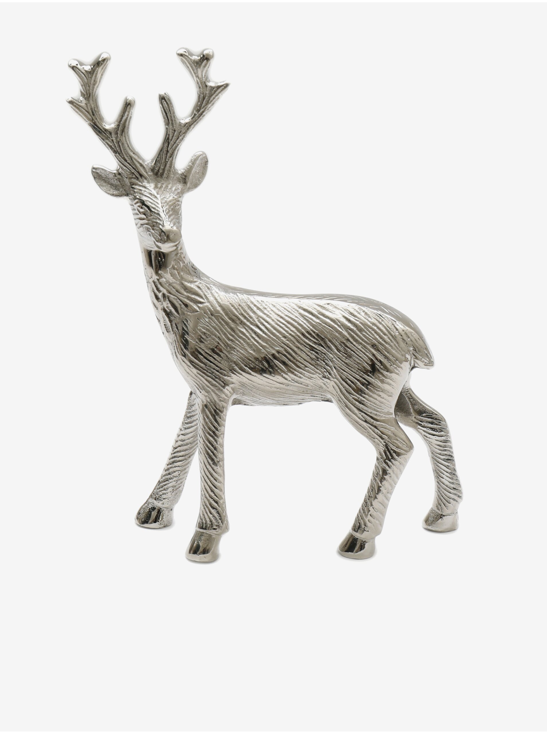 E-shop Kovová dekorace Jelen ve stříbrné barvě SIFCON