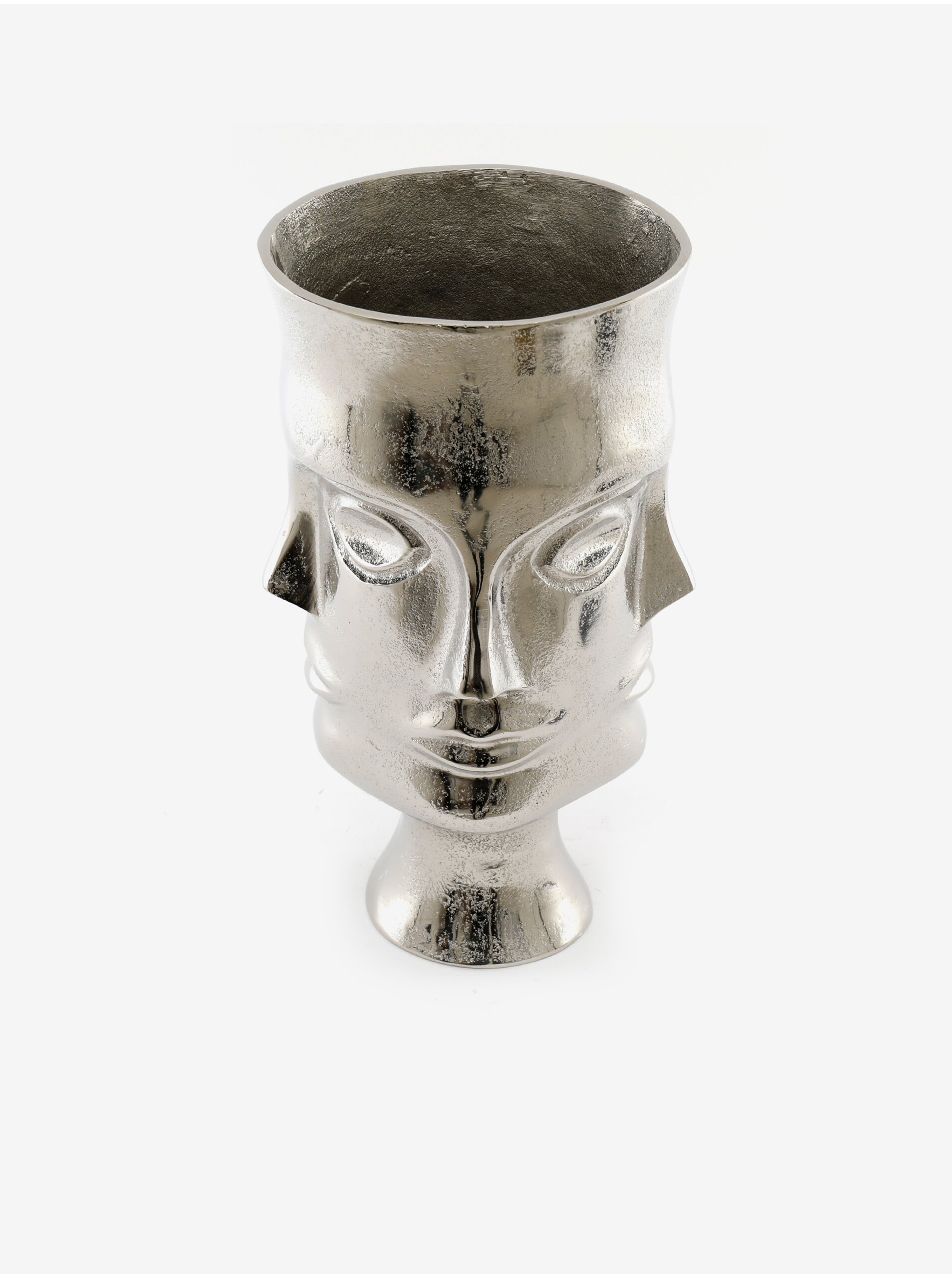 Levně Dekorativní váza ve stříbrné barvě SIFCON Silver Faces