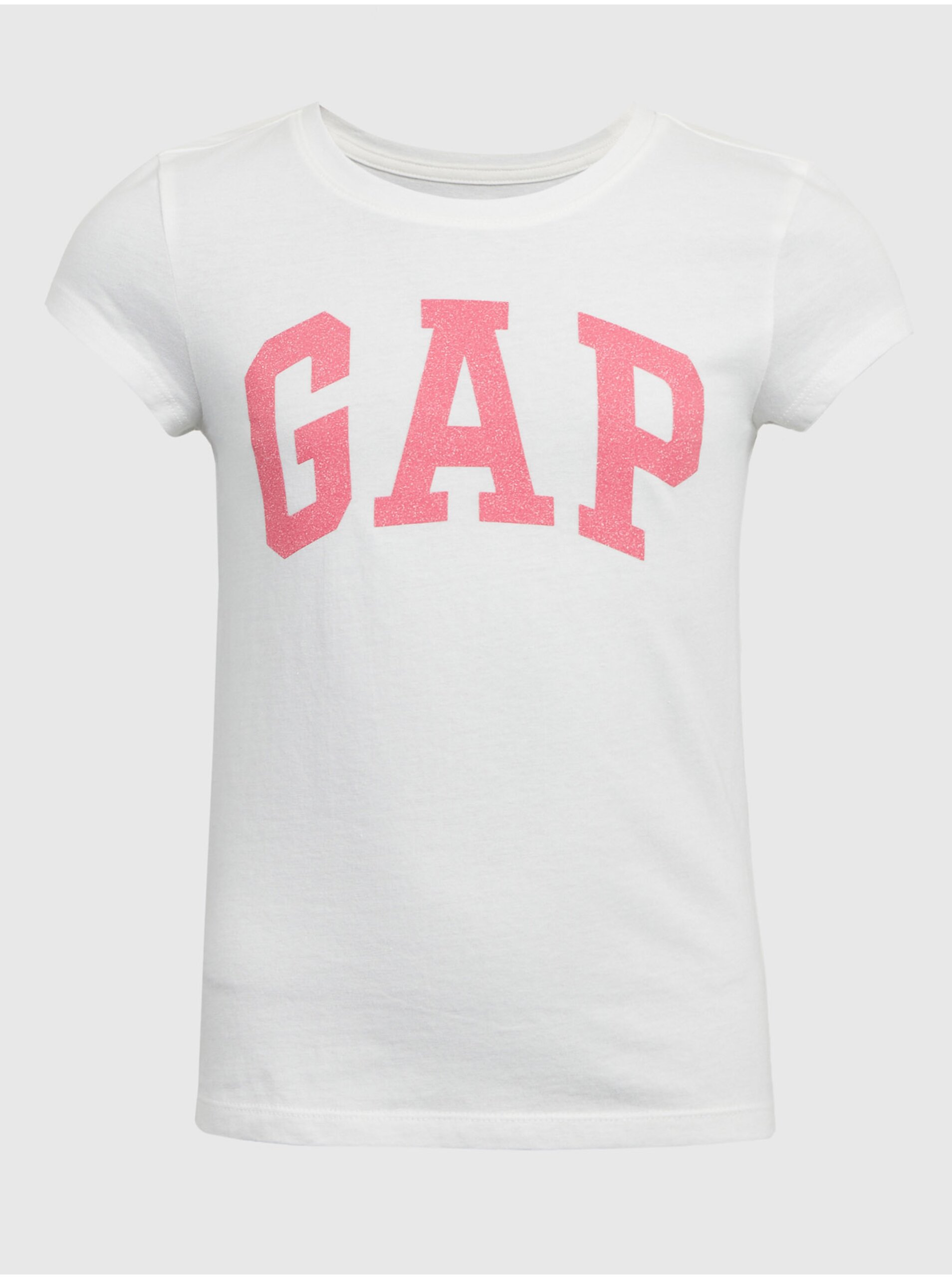 Levně Bílé holčičí tričko s logem GAP