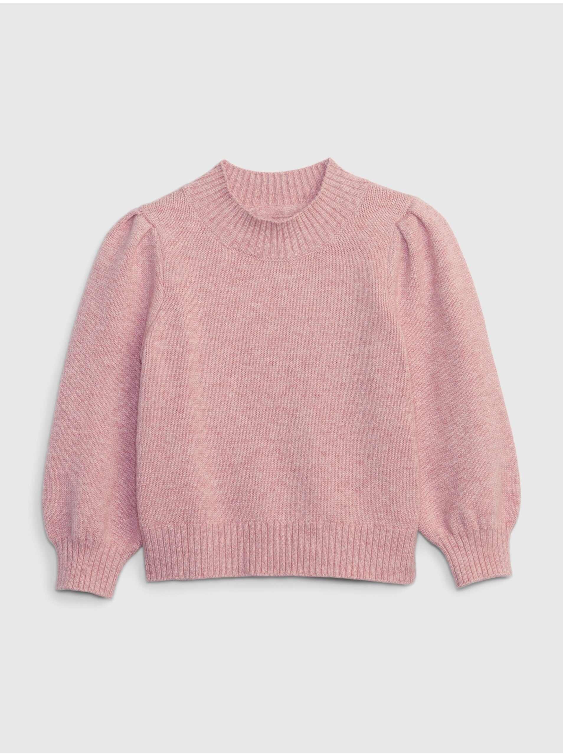E-shop Ružový dievčenský basic sveter GAP