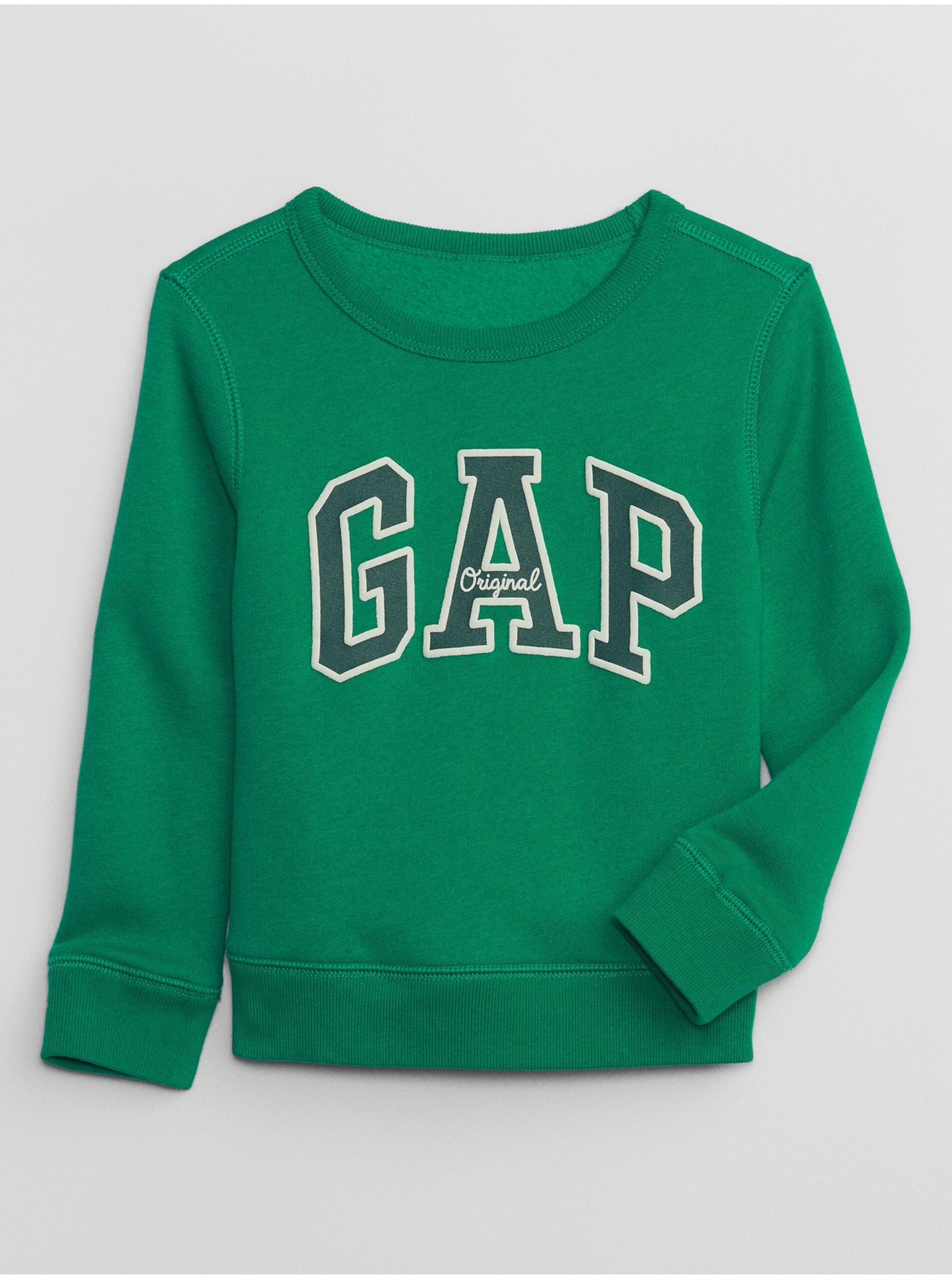 Lacno Zelená chlapčenská mikina s logom GAP