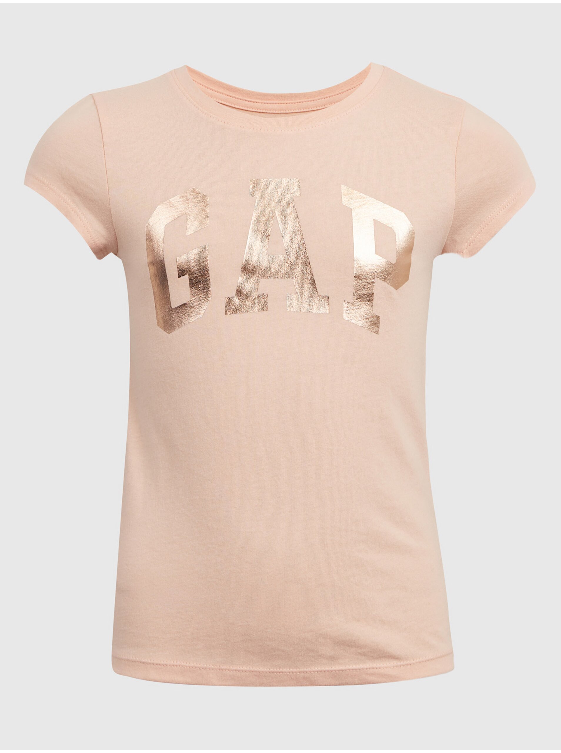 Levně Světle růžové holčičí tričko s logem GAP