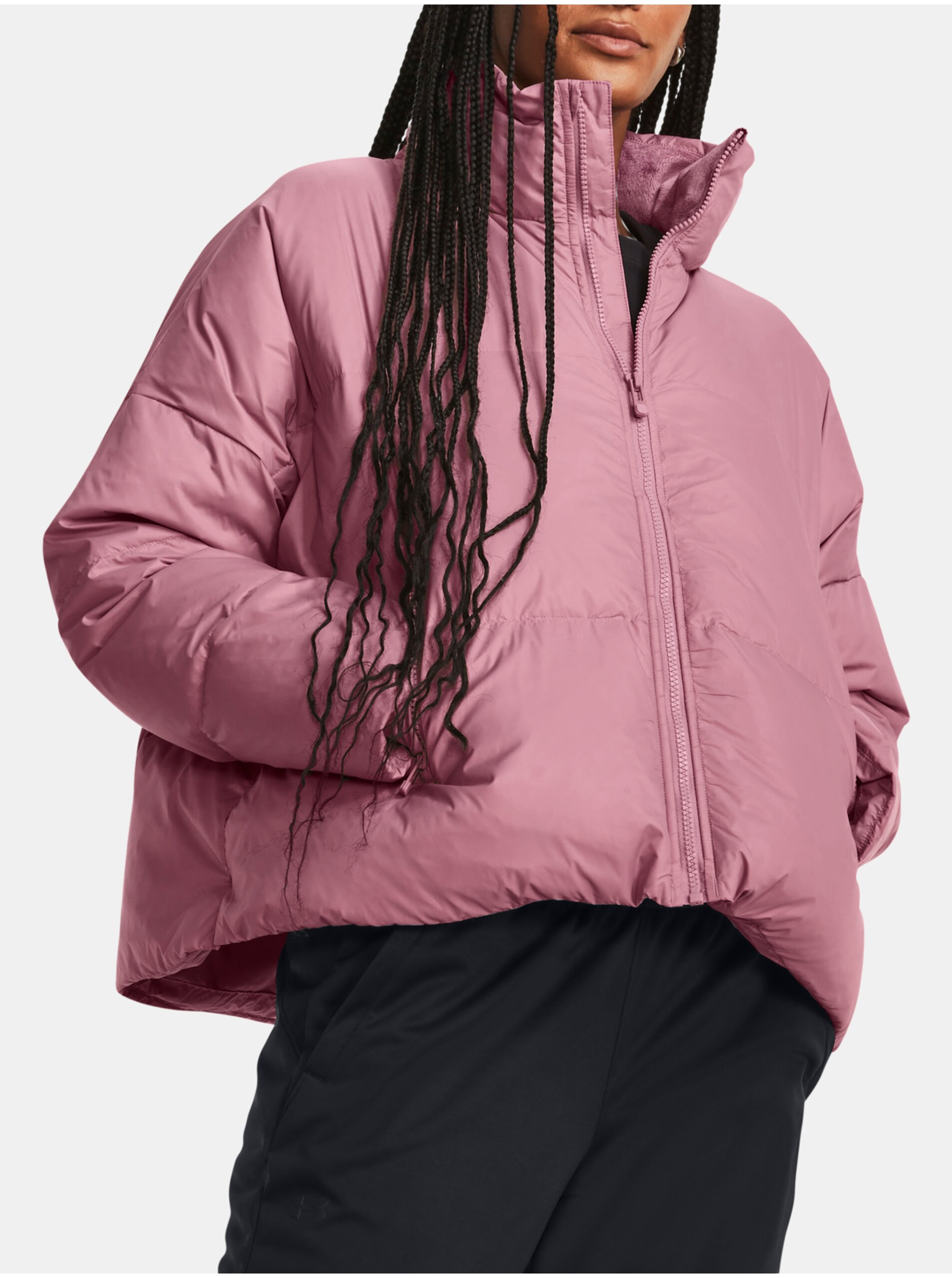 Levně Růžová zimní péřová bunda Under Armour UA CGI DOWN PUFFER JKT