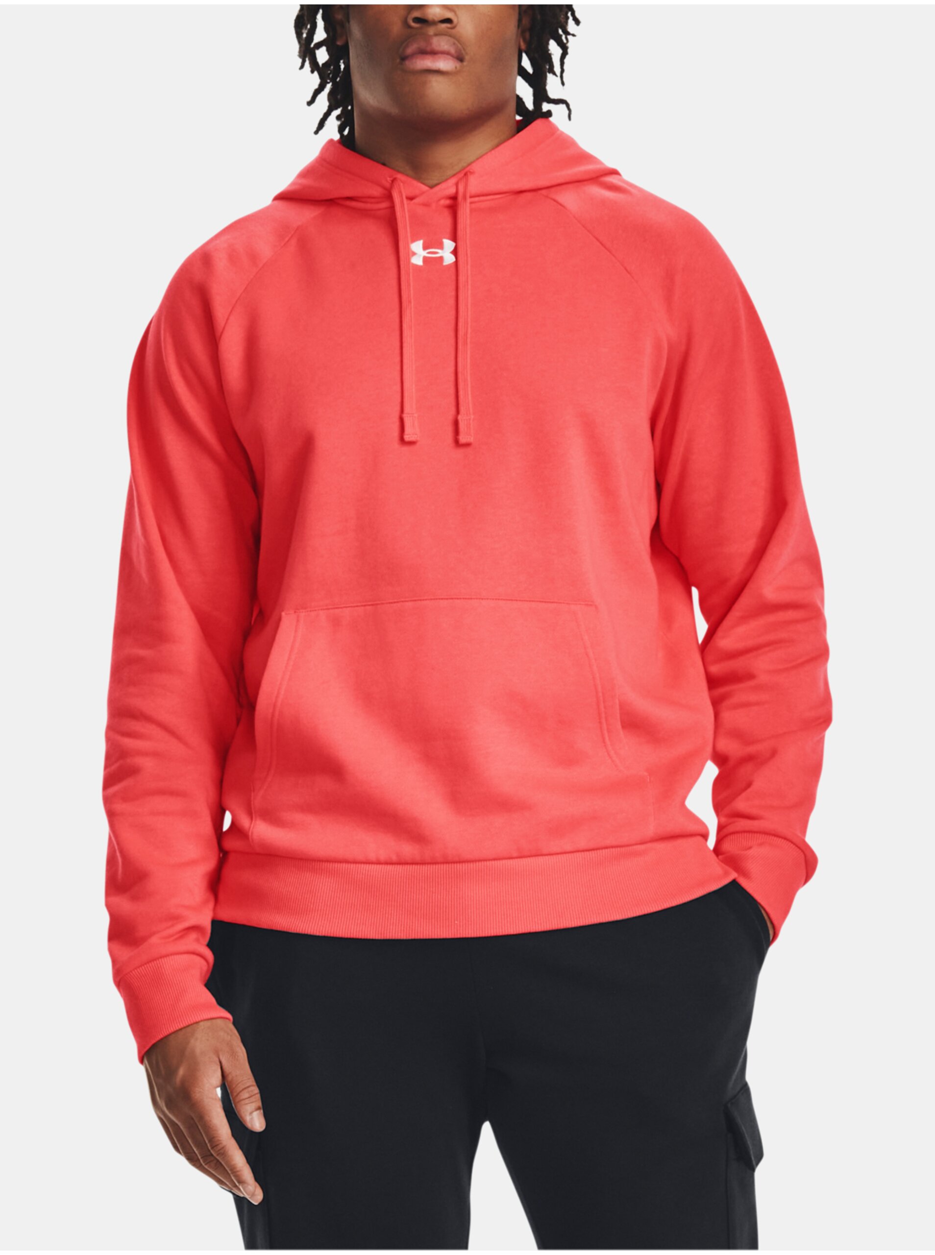 Lacno Červená mikina Under Armour UA Rival Fleece Hoodie