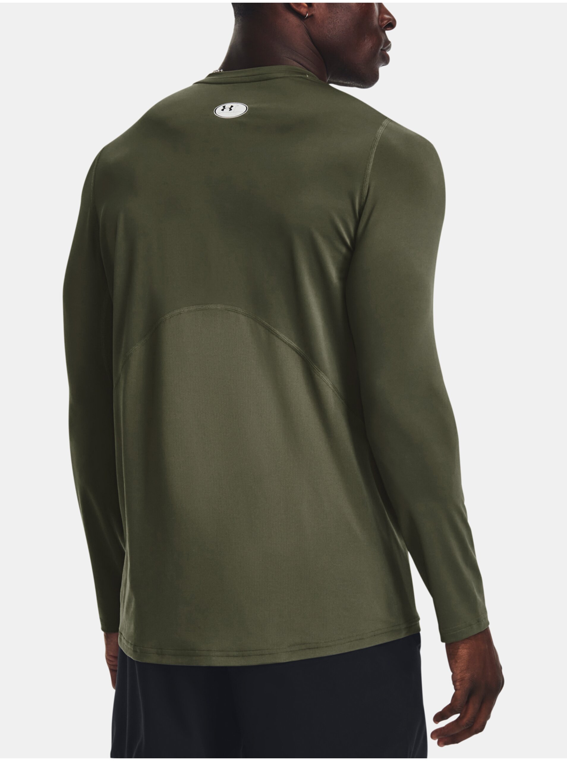 Khaki sportovní tričko Under Armour UA HG Armour Fitted LS