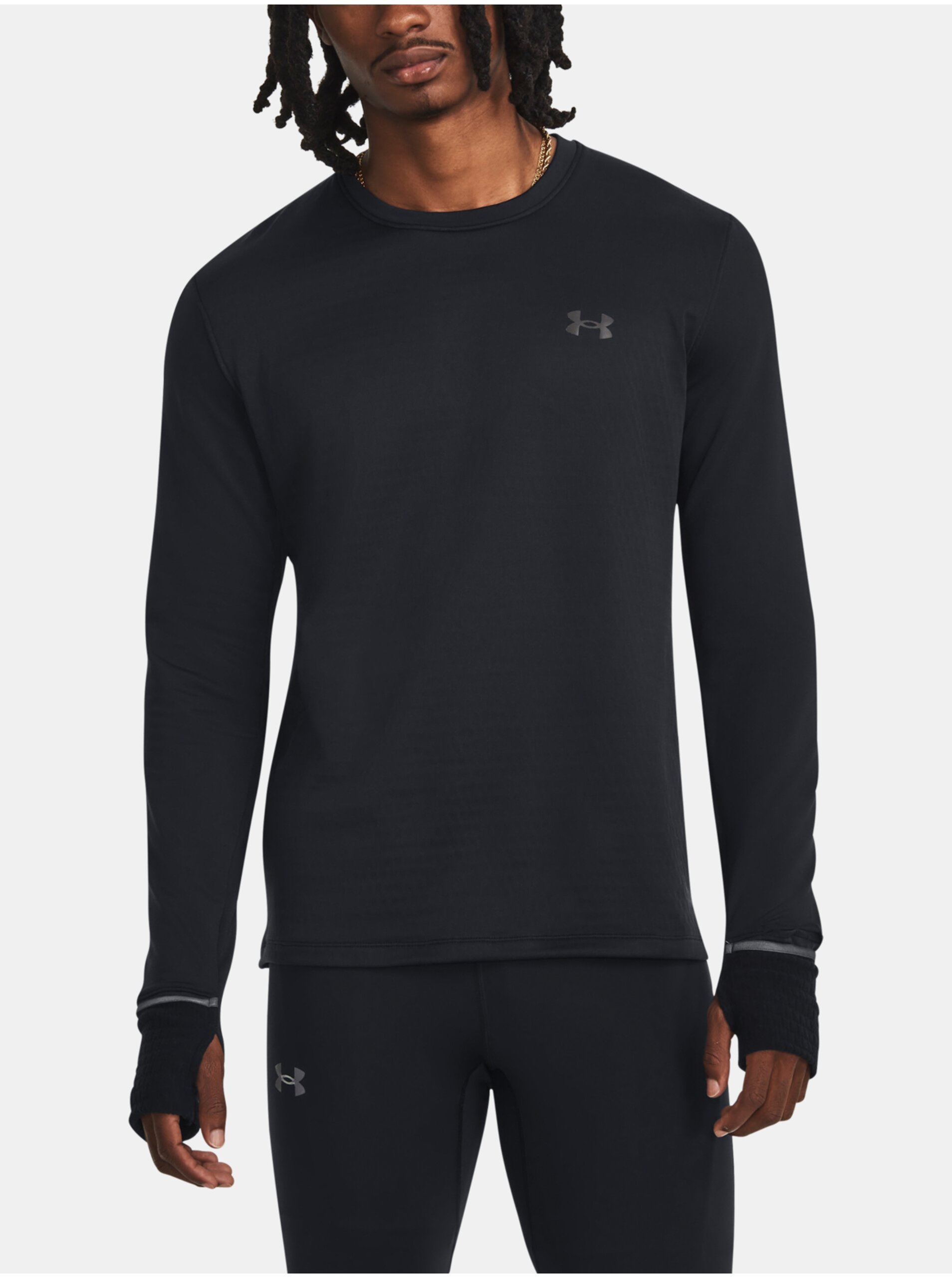 Levně Černé sportovní tričko Under Armour QUALIFIER COLD LONGSLEEVE