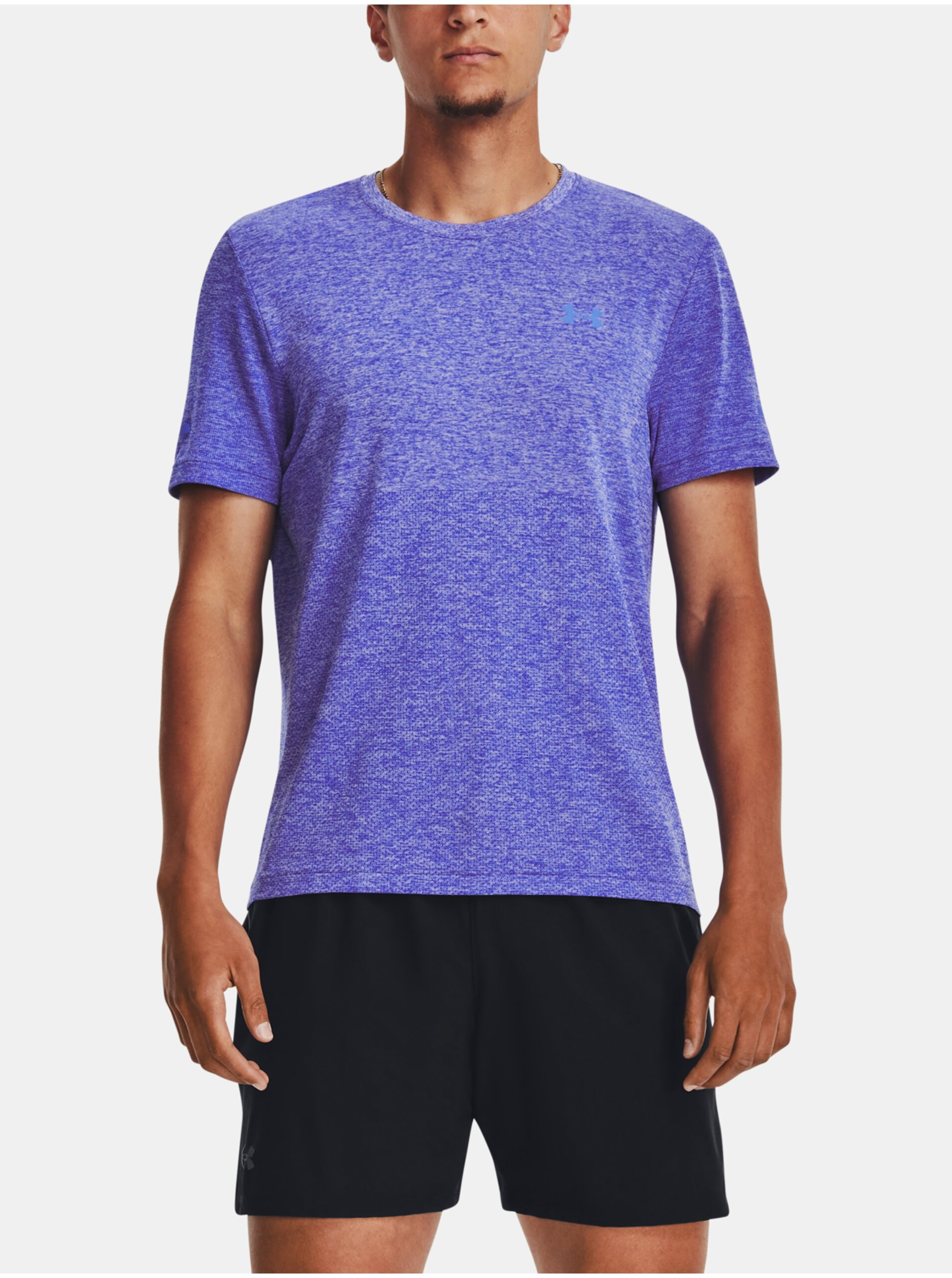 Levně Modré sportovní tričko Under Armour UA SEAMLESS STRIDE SS