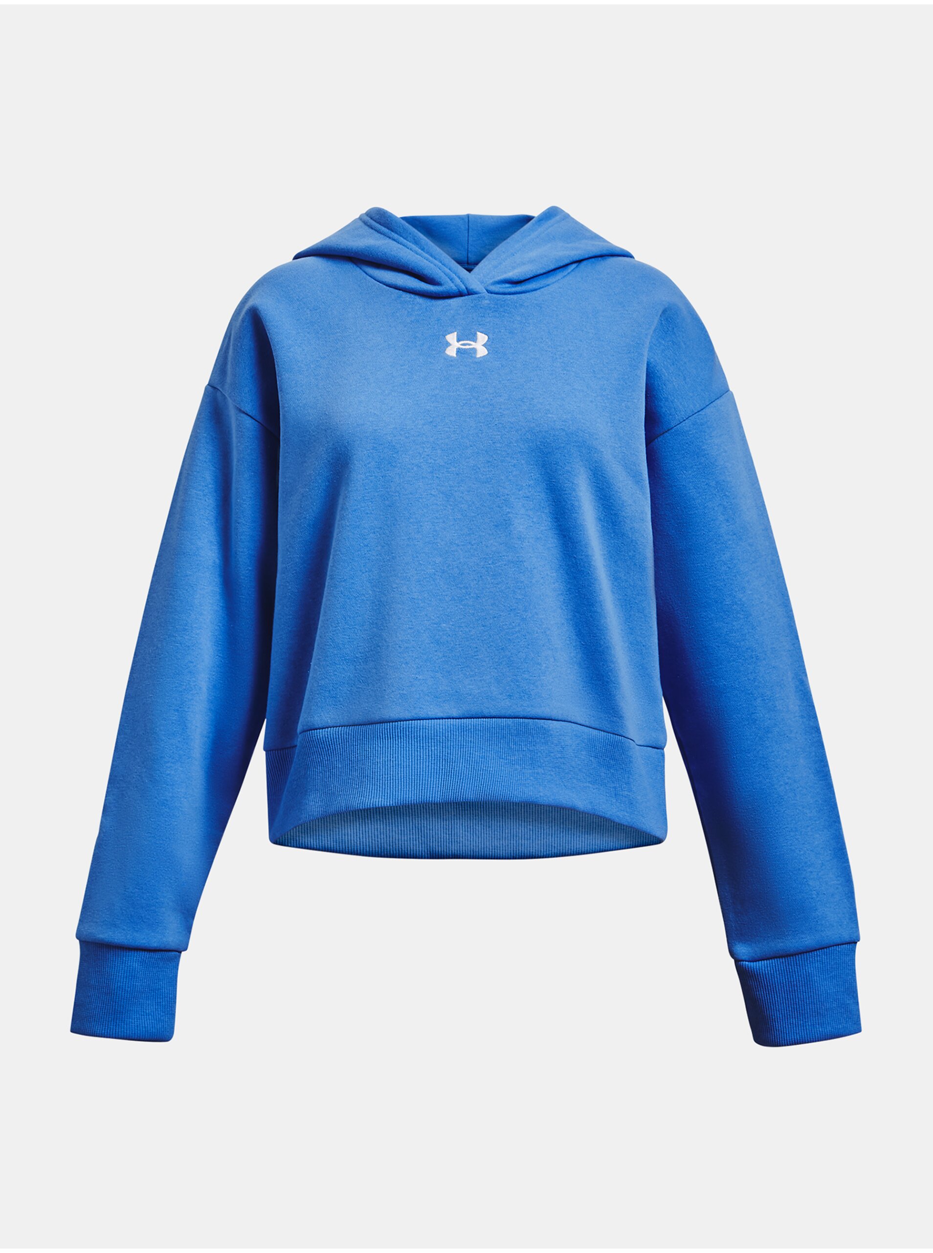 Levně Modrá mikina Under Armour UA Rival Fleece Crop Hoodie