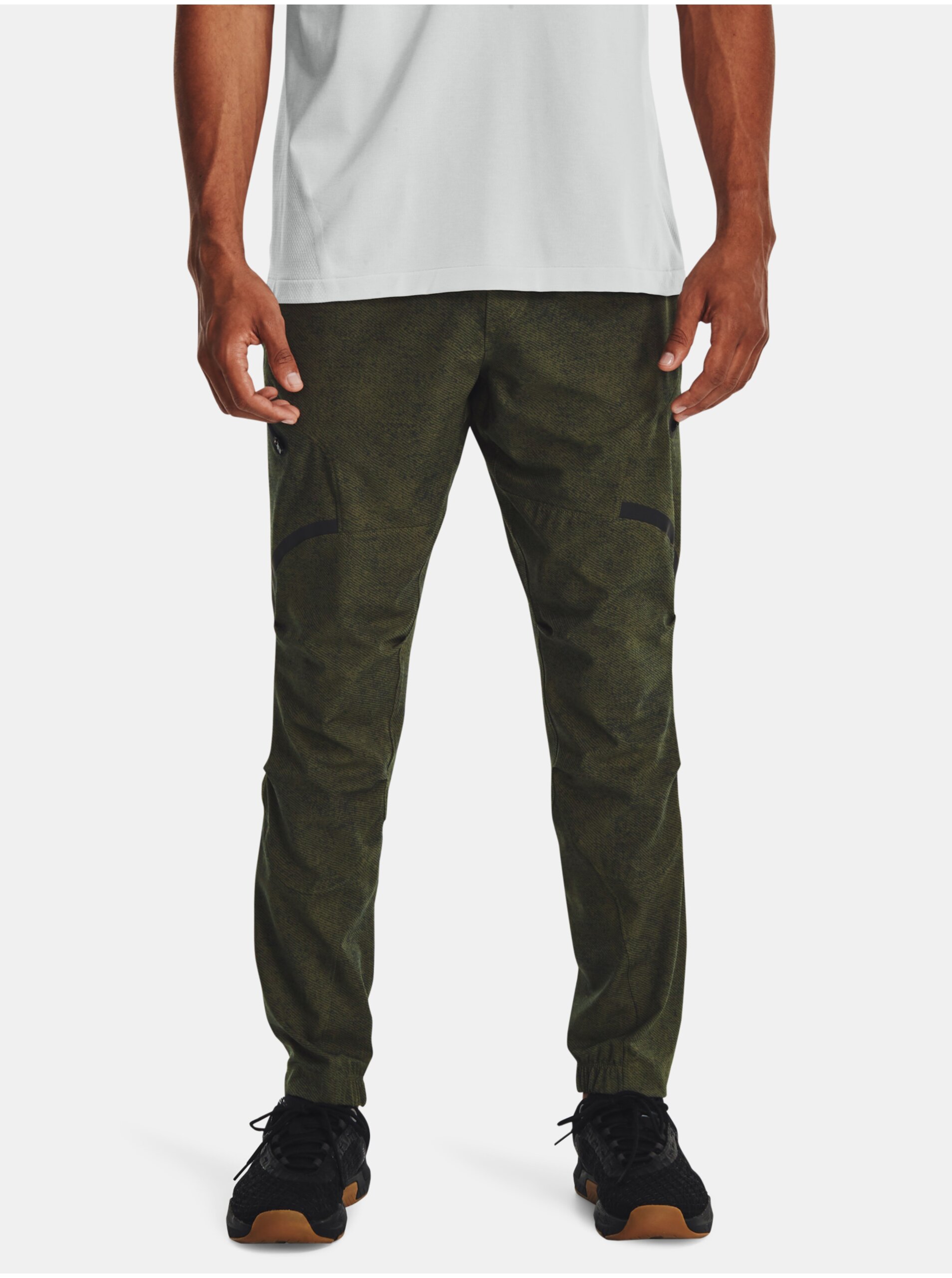 Levně Khaki sportovní kalhoty Under Armour UA UNSTOPPABLE CARGO PANTS