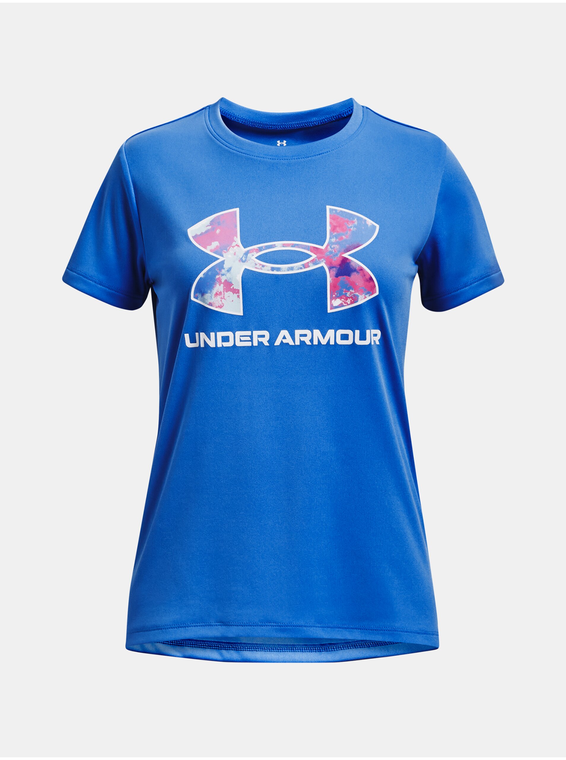 Levně Modré sportovní tričko Under Armour UA Tech Print BL SSC