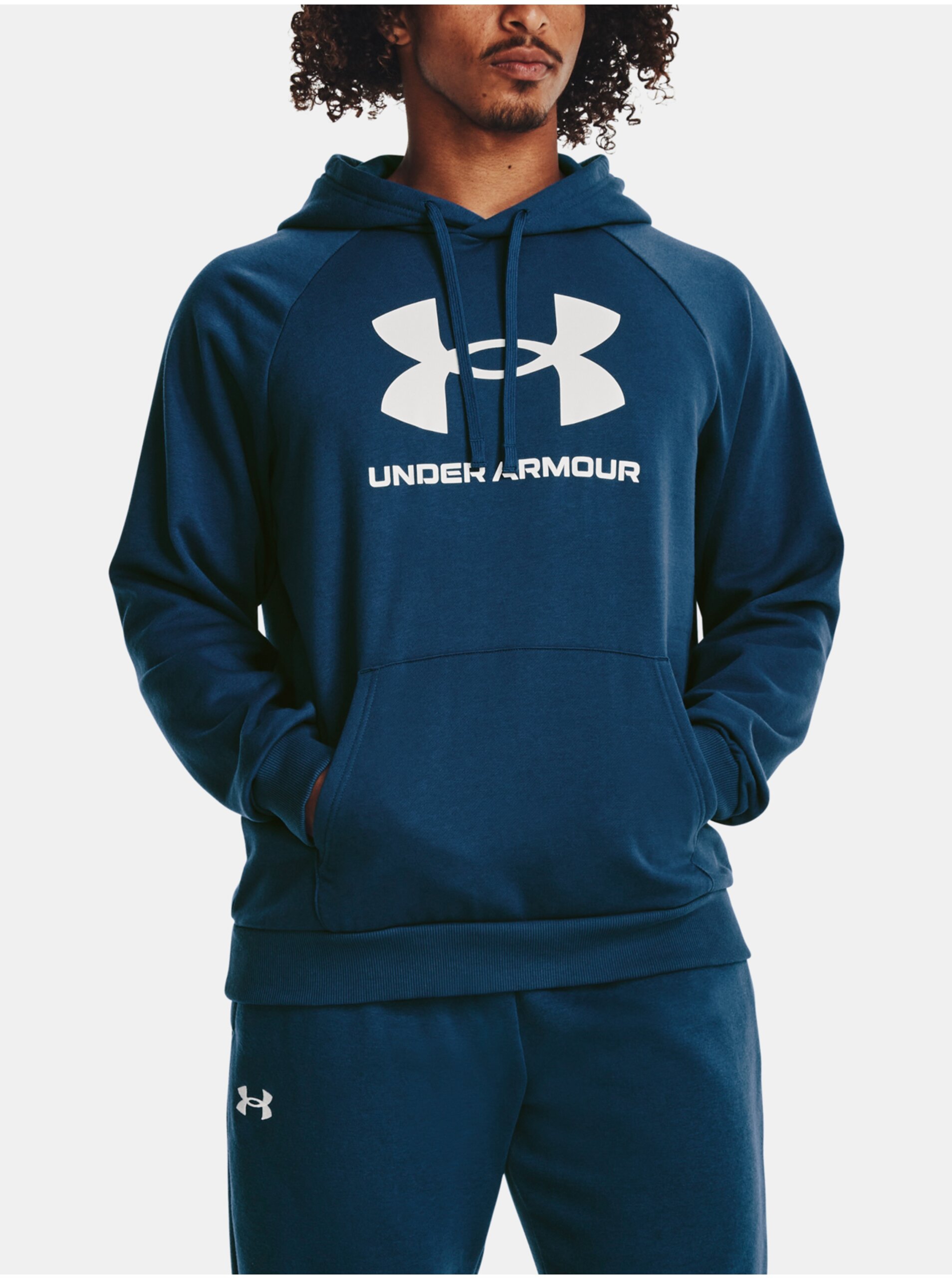 Levně Tmavě modrá mikina Under Armour UA Rival Fleece Logo HD
