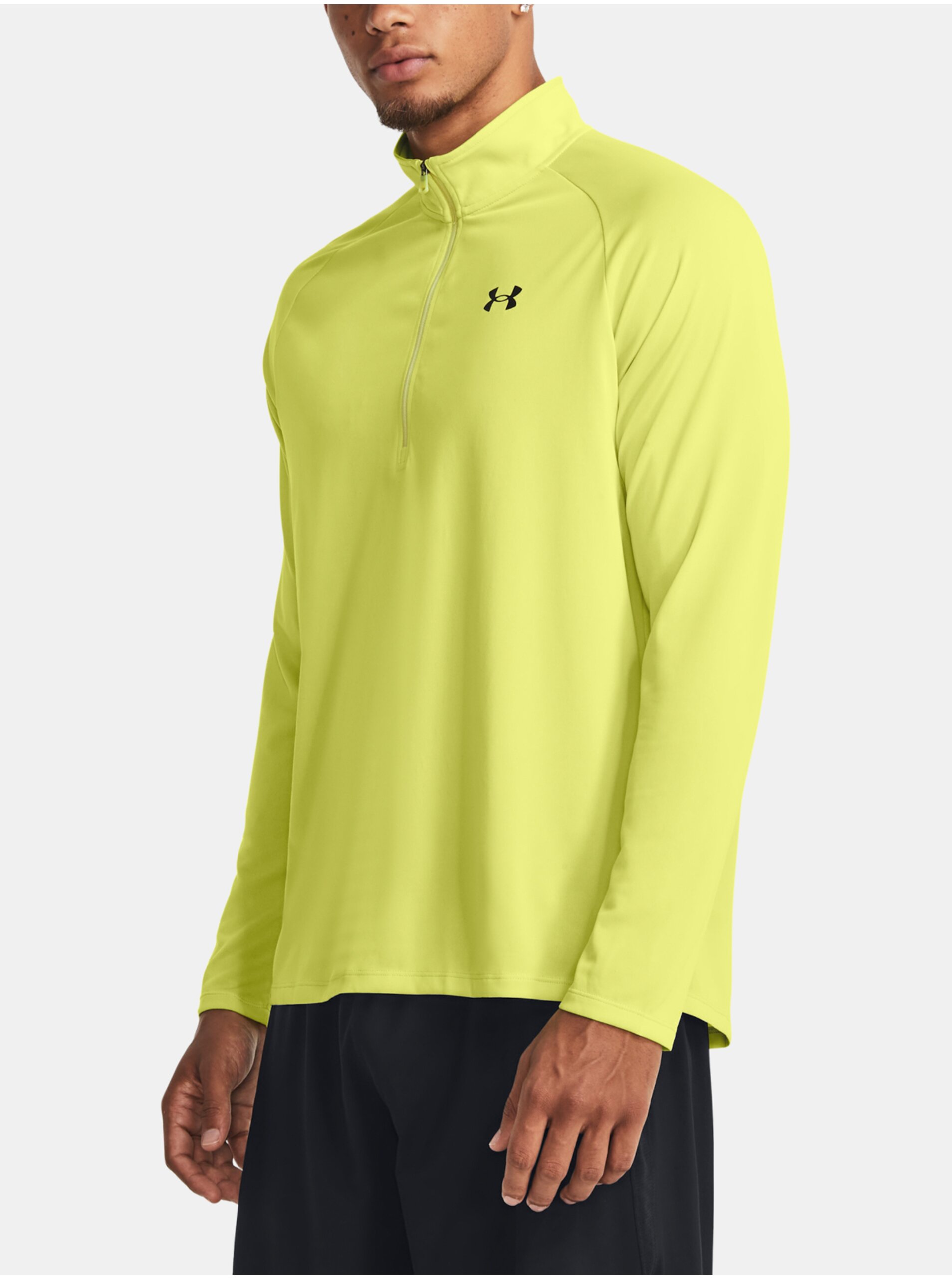 Lacno Žlté športové tričko Under Armour UA Tech 2.0 1/2 Zip