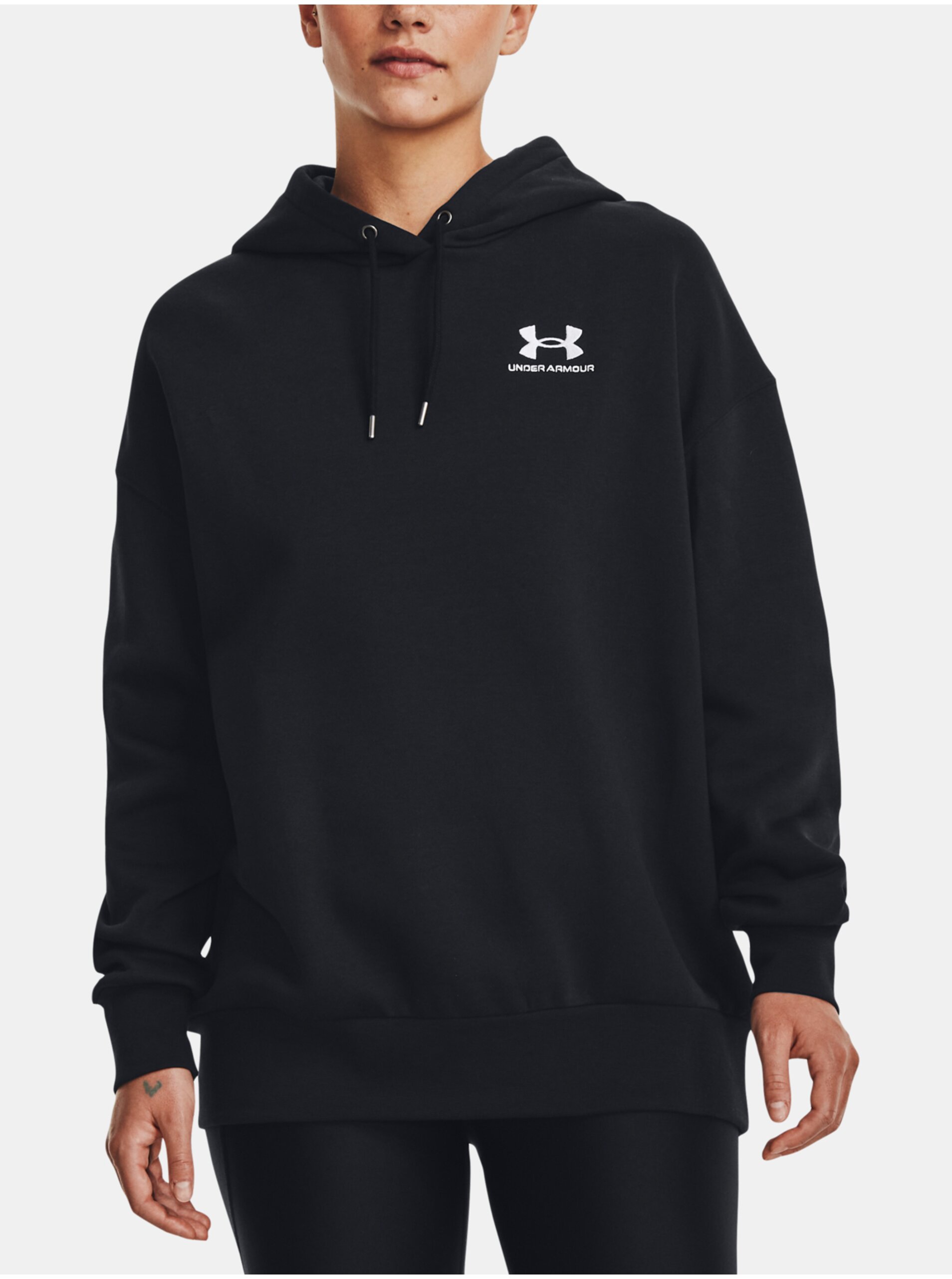 E-shop Černá mikina Under Armour Essential Flc OS Hoodie