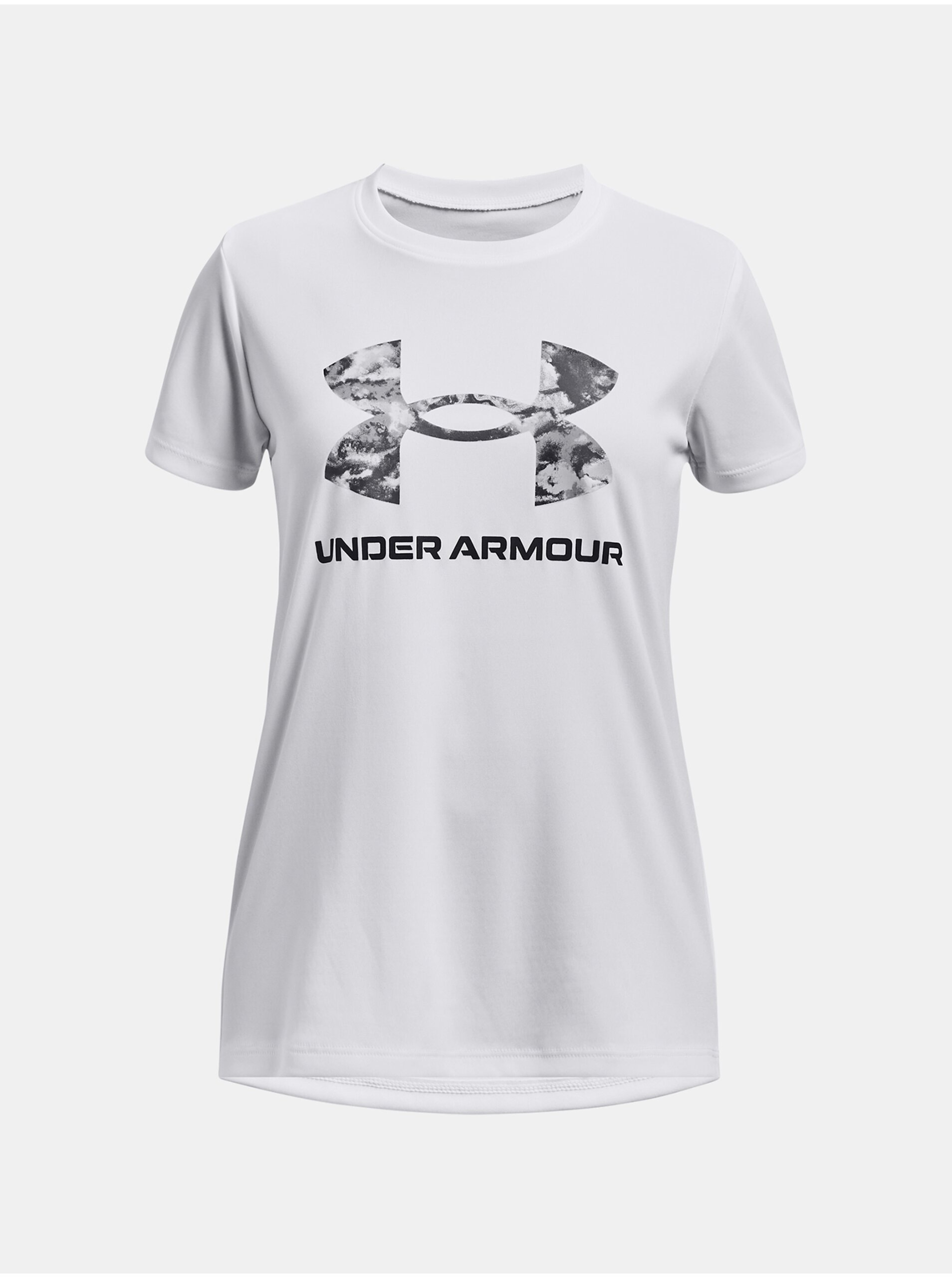 Levně Bílé sportovní tričko Under Armour UA Tech Print BL SSC