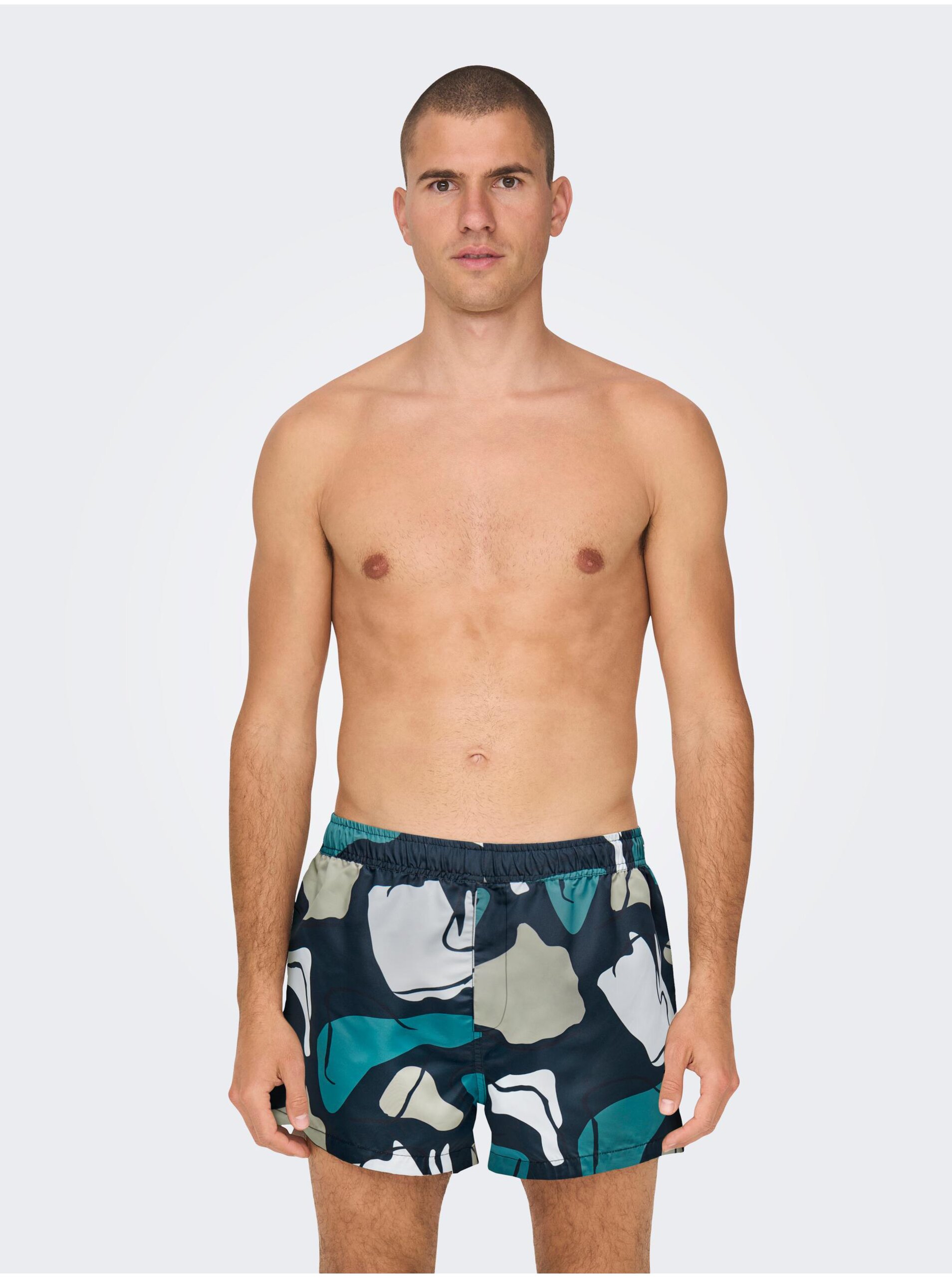 E-shop Plavky pre mužov ONLY & SONS - tmavomodrá