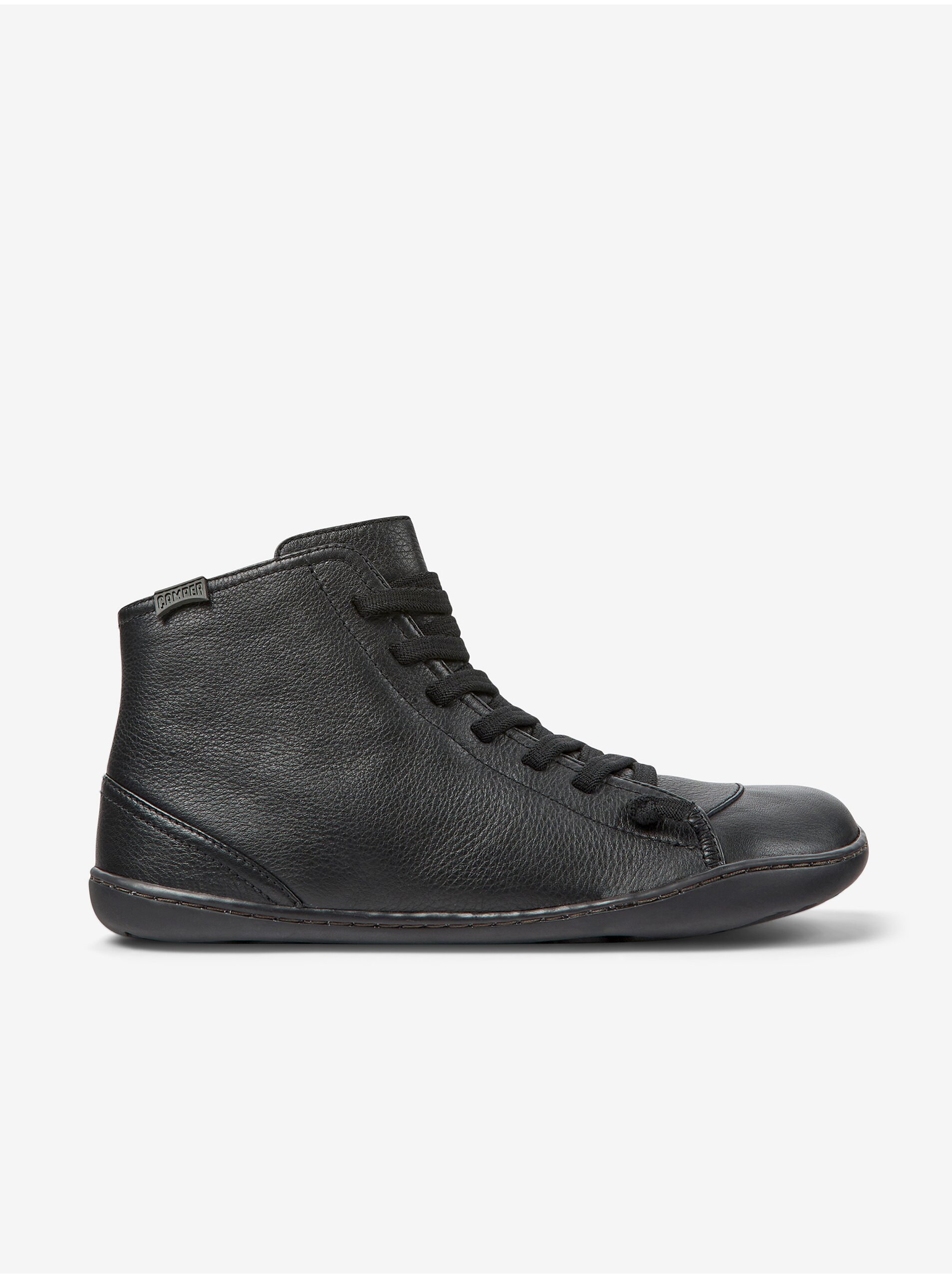 E-shop Černé dámské kožené kotníkové boty Camper Cami