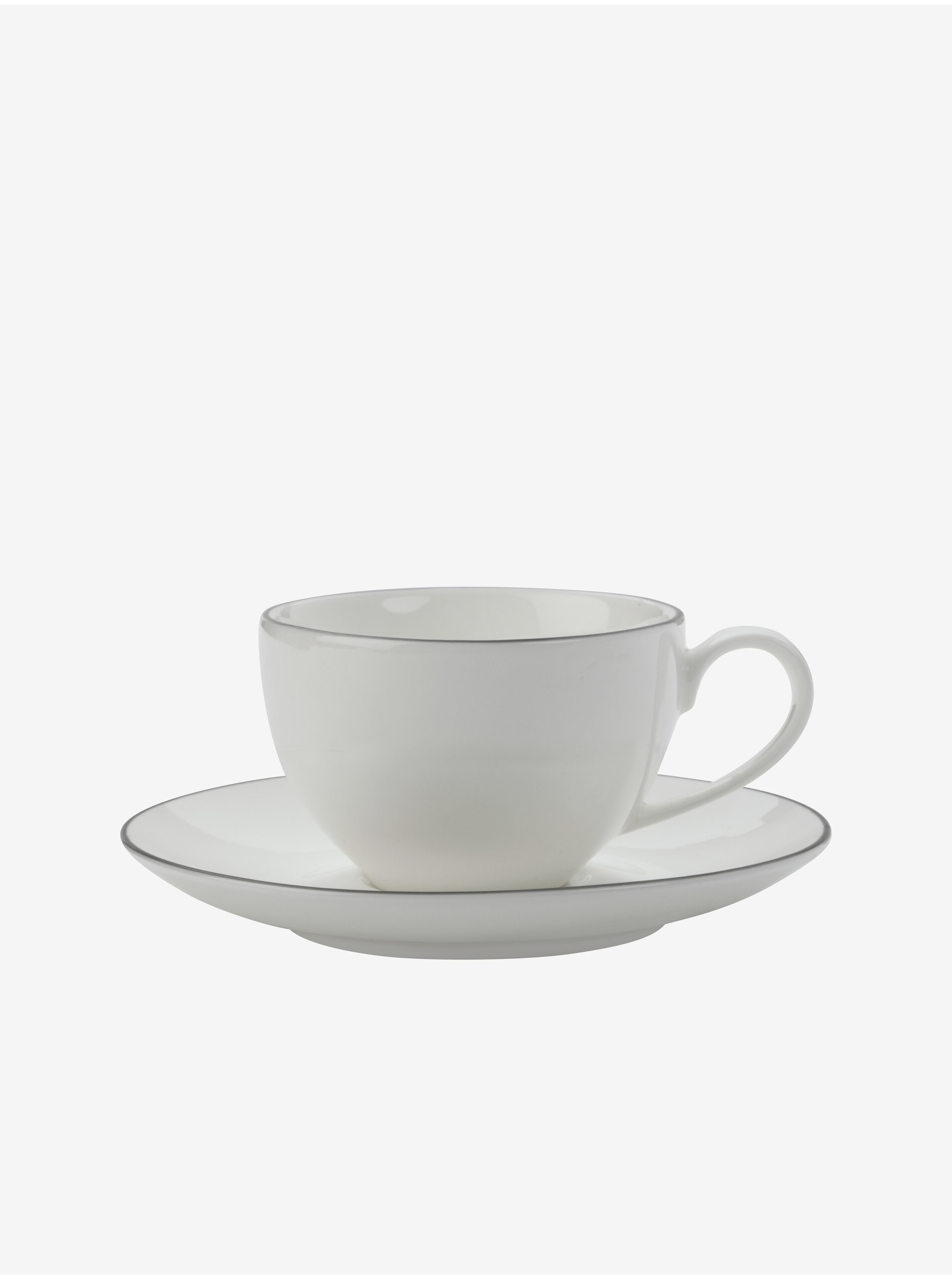 Levně Bílý porcelánový espresso šálek a podšálek Edge 100ml Maxwell & Williams
