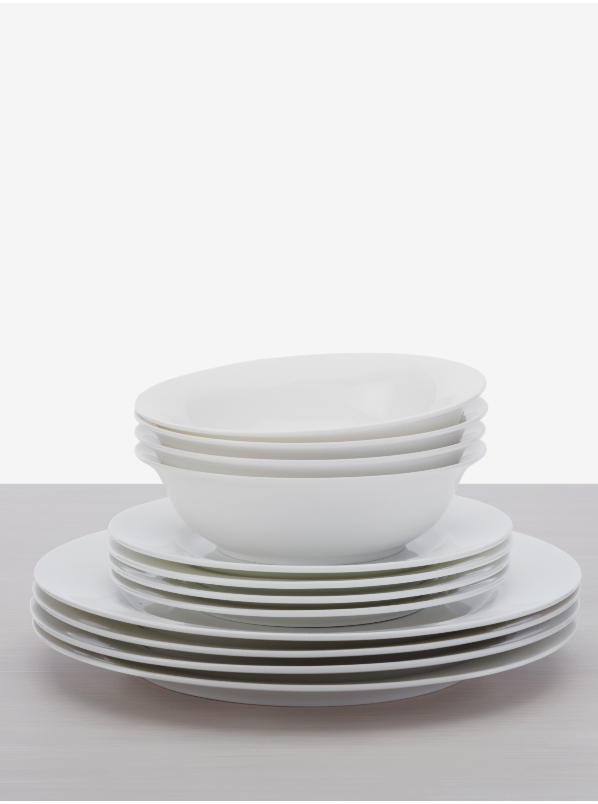 Levně Bílá jídelní sada z kostního porcelánu Cashmere 12dílná Maxwell & Williams