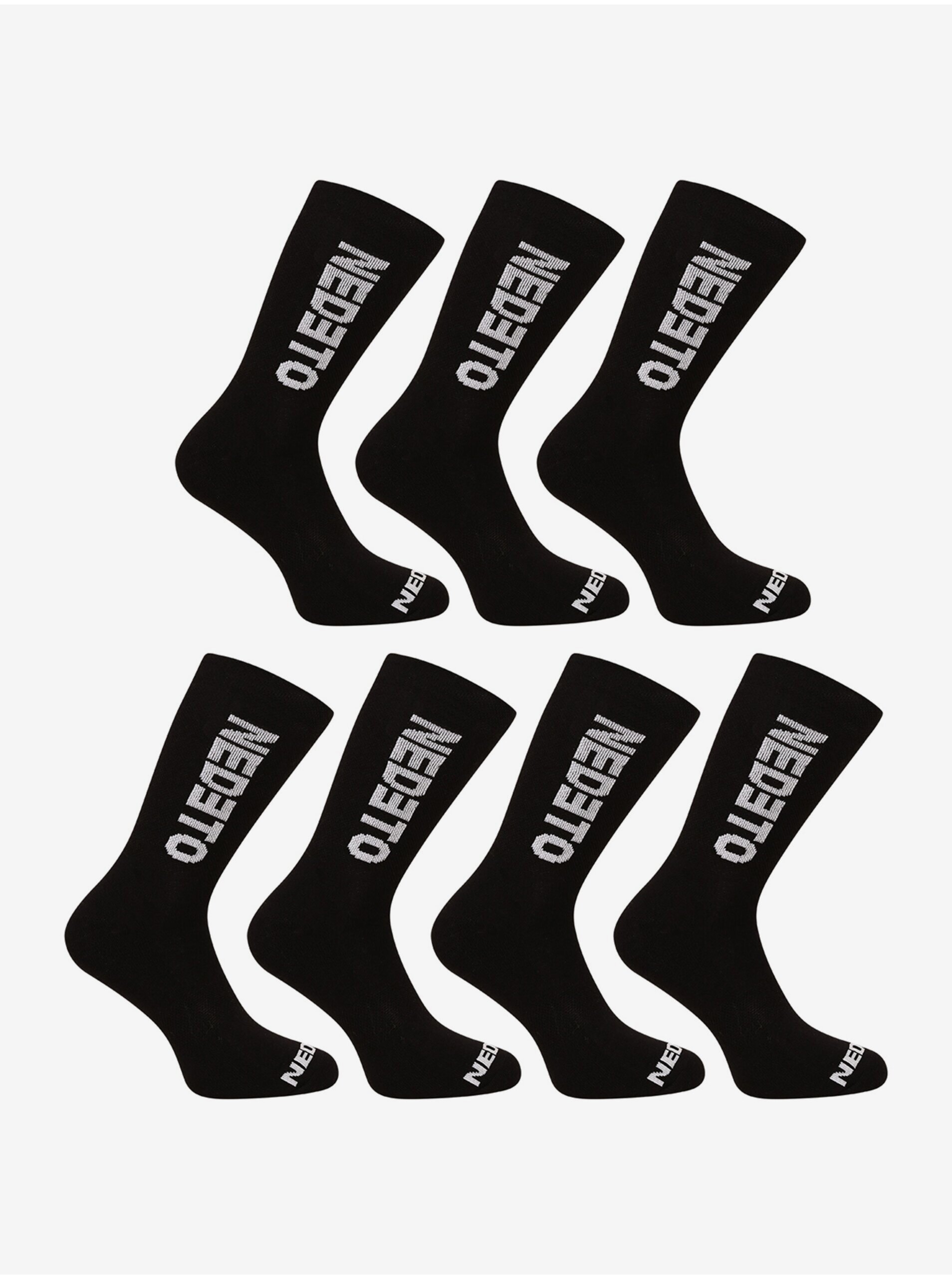 E-shop Sada sedmi párů pánských ponožek v černé barvě Nedeto