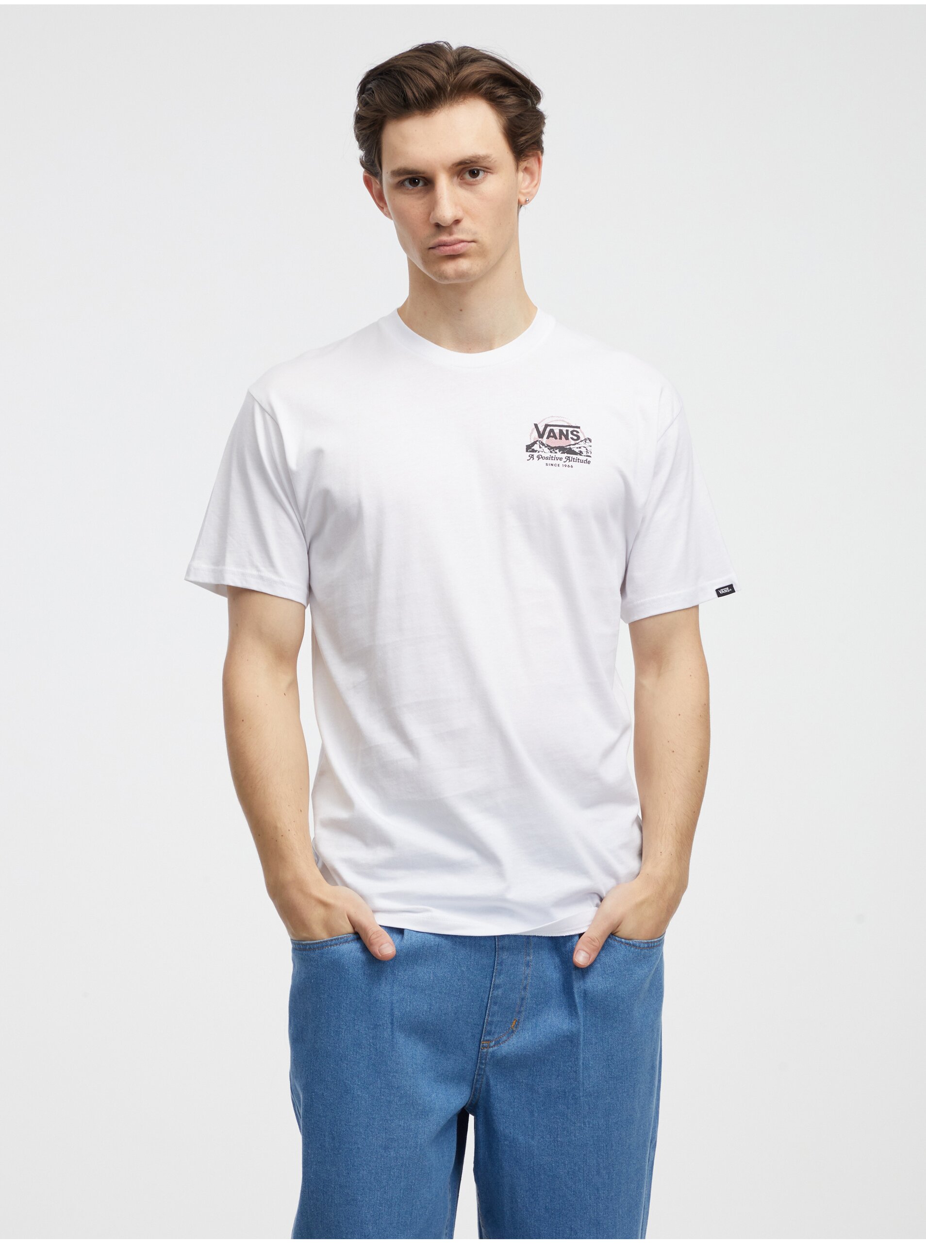 E-shop Bílé pánské tričko VANS Positive Attitude