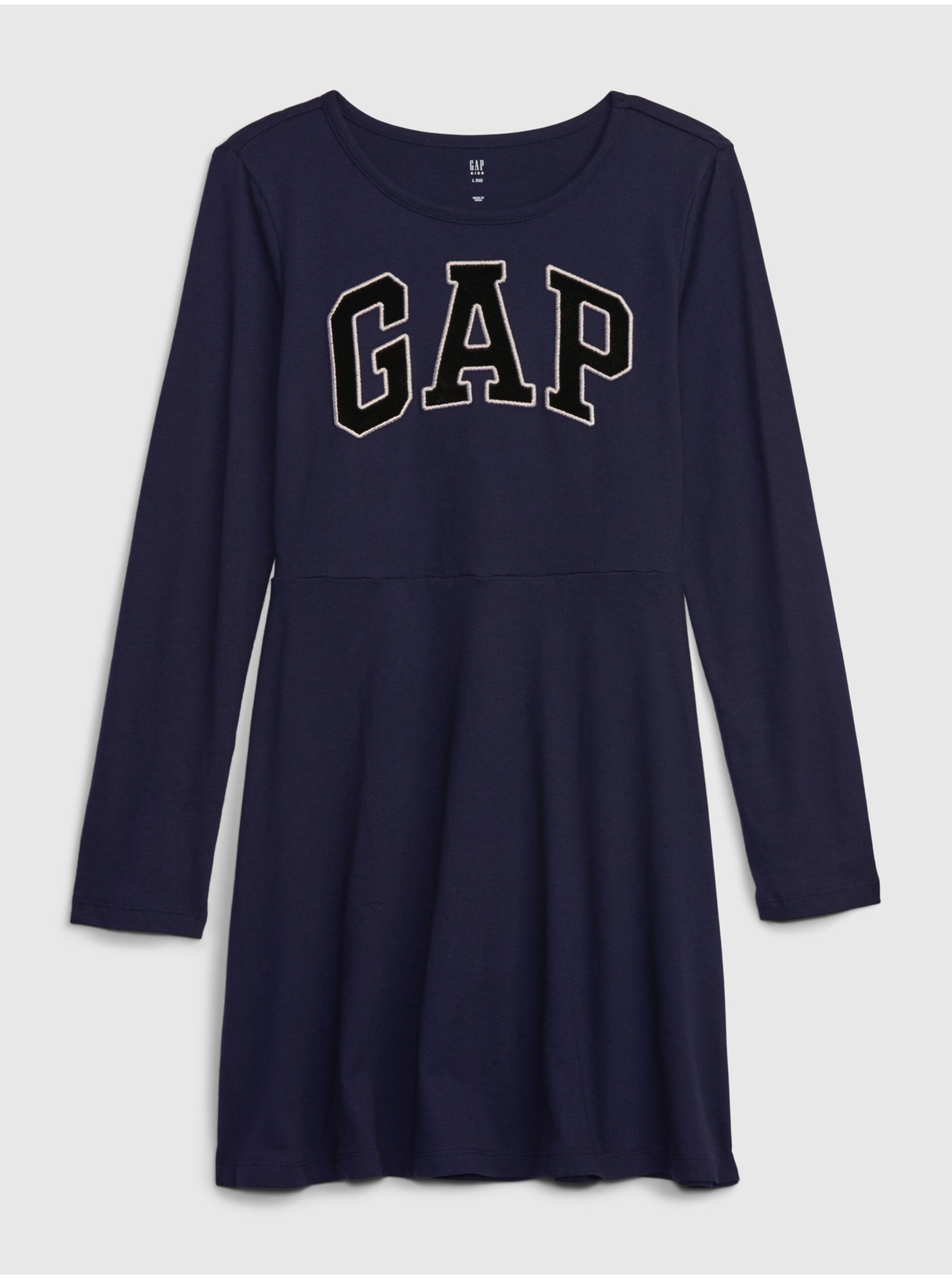 Lacno Tmavomodré dievčenské šaty s logom GAP