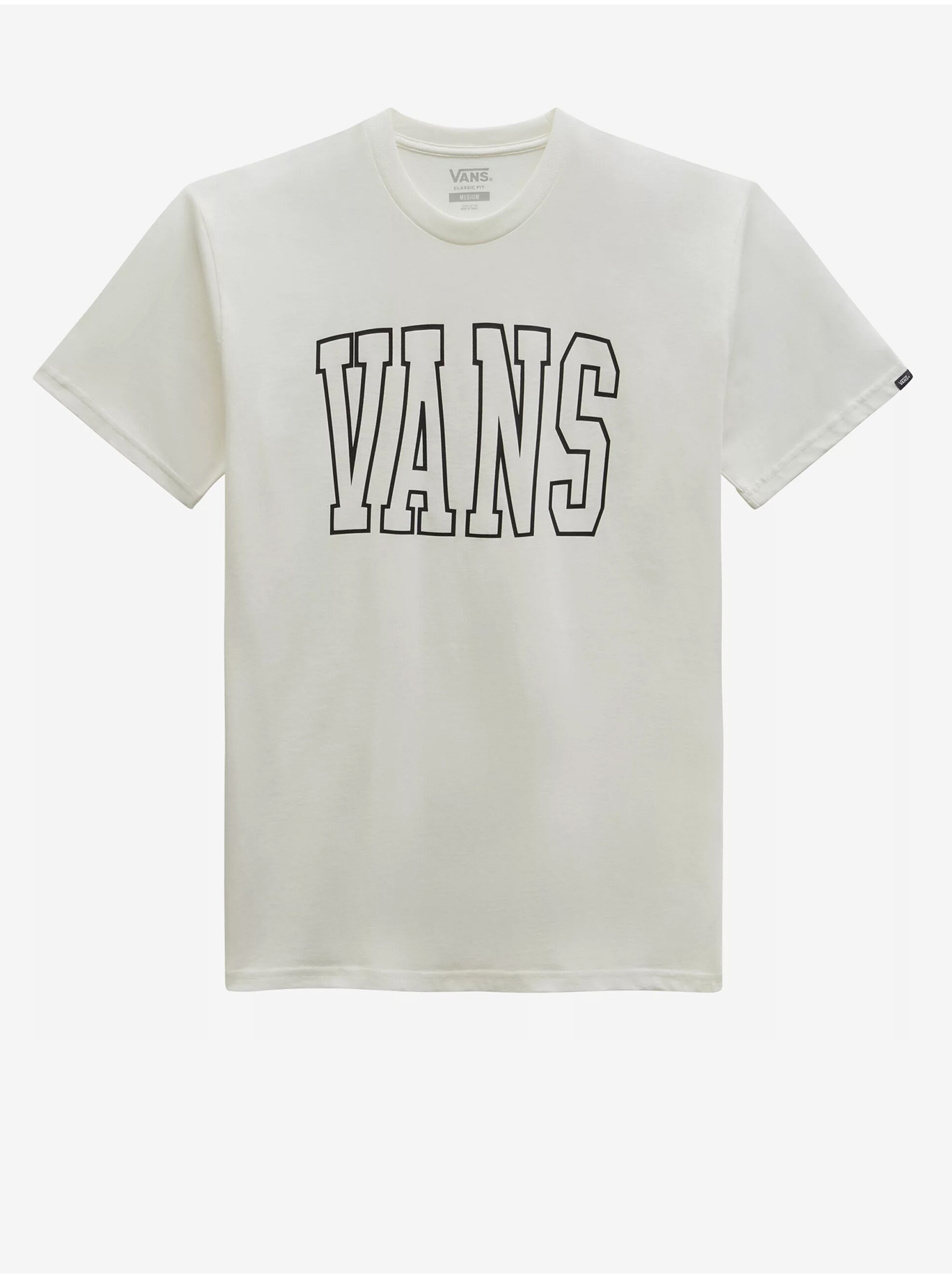 Levně Bílé pánské tričko VANS Arched line