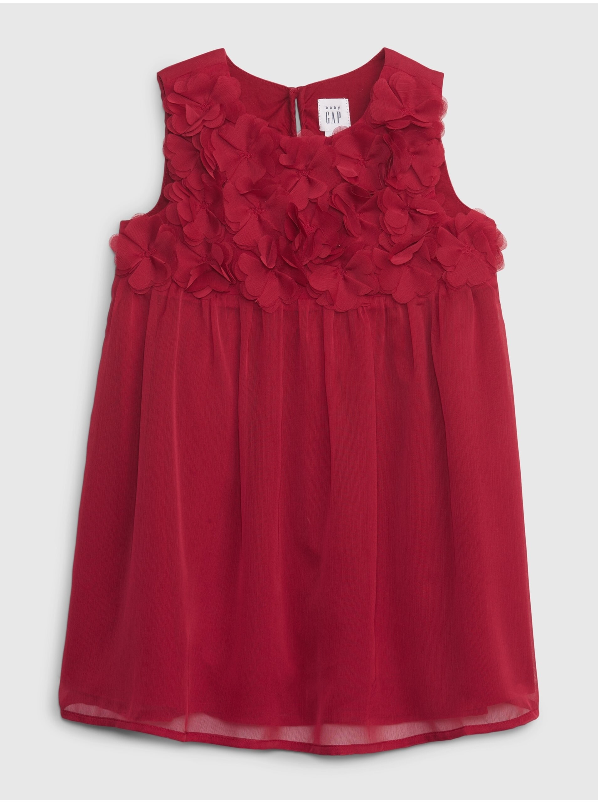 E-shop Červené dievčenské šaty bez rukávov GAP
