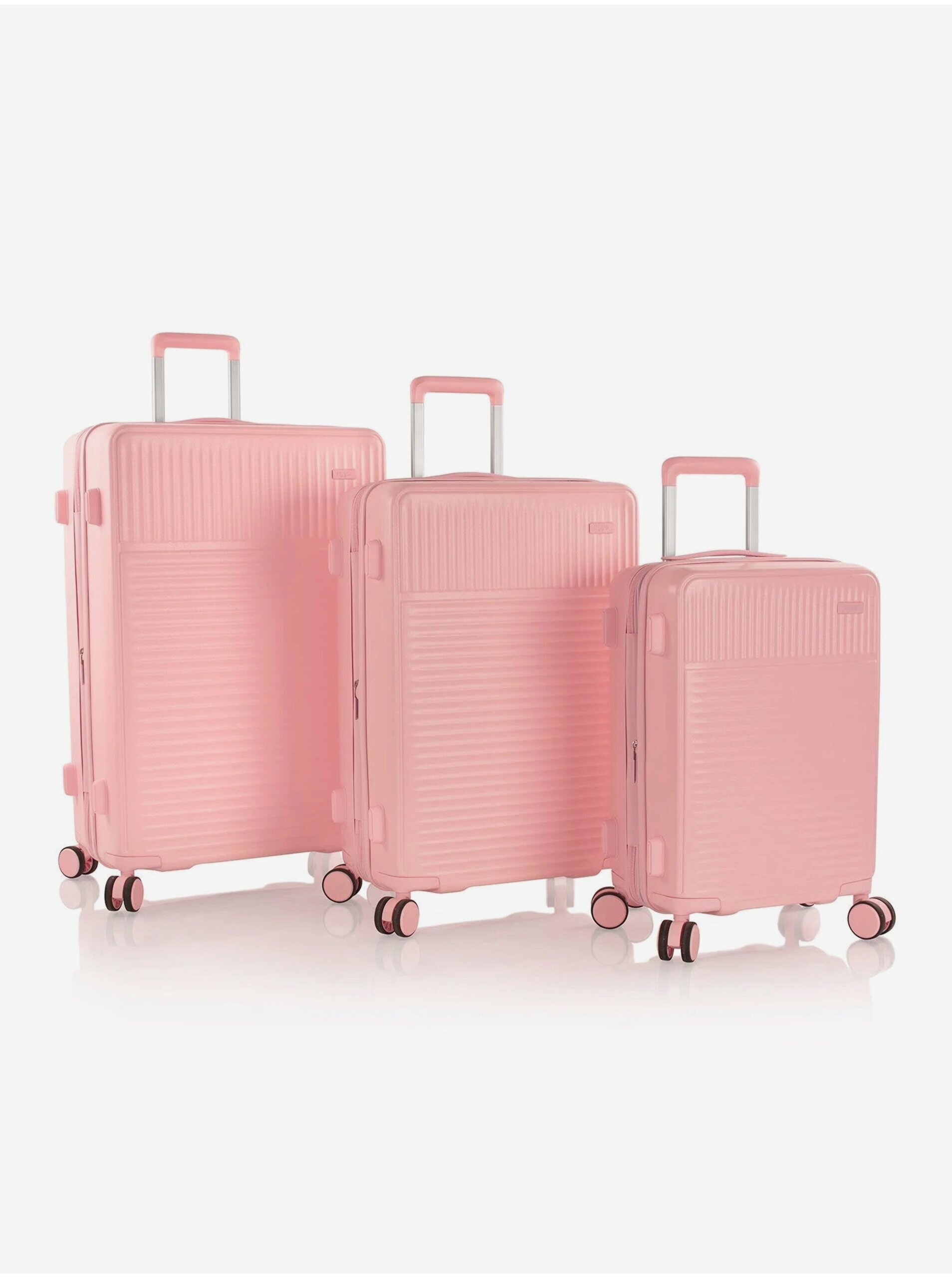 Levně Sada tří dámských cestovních kufrů v růžové barvě Heys Pastel S,M,L Blush