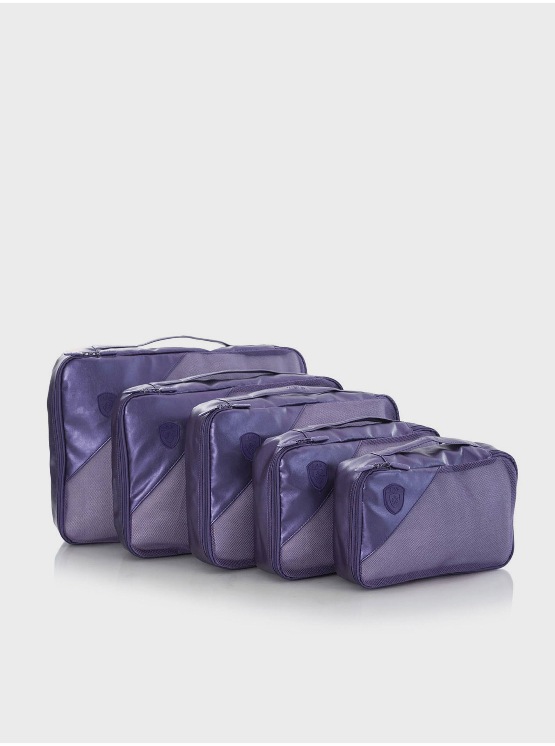 Levně Sada pěti cestovních taštiček v tmavě modré barvě Heys Metallic Packing Cube 5pc