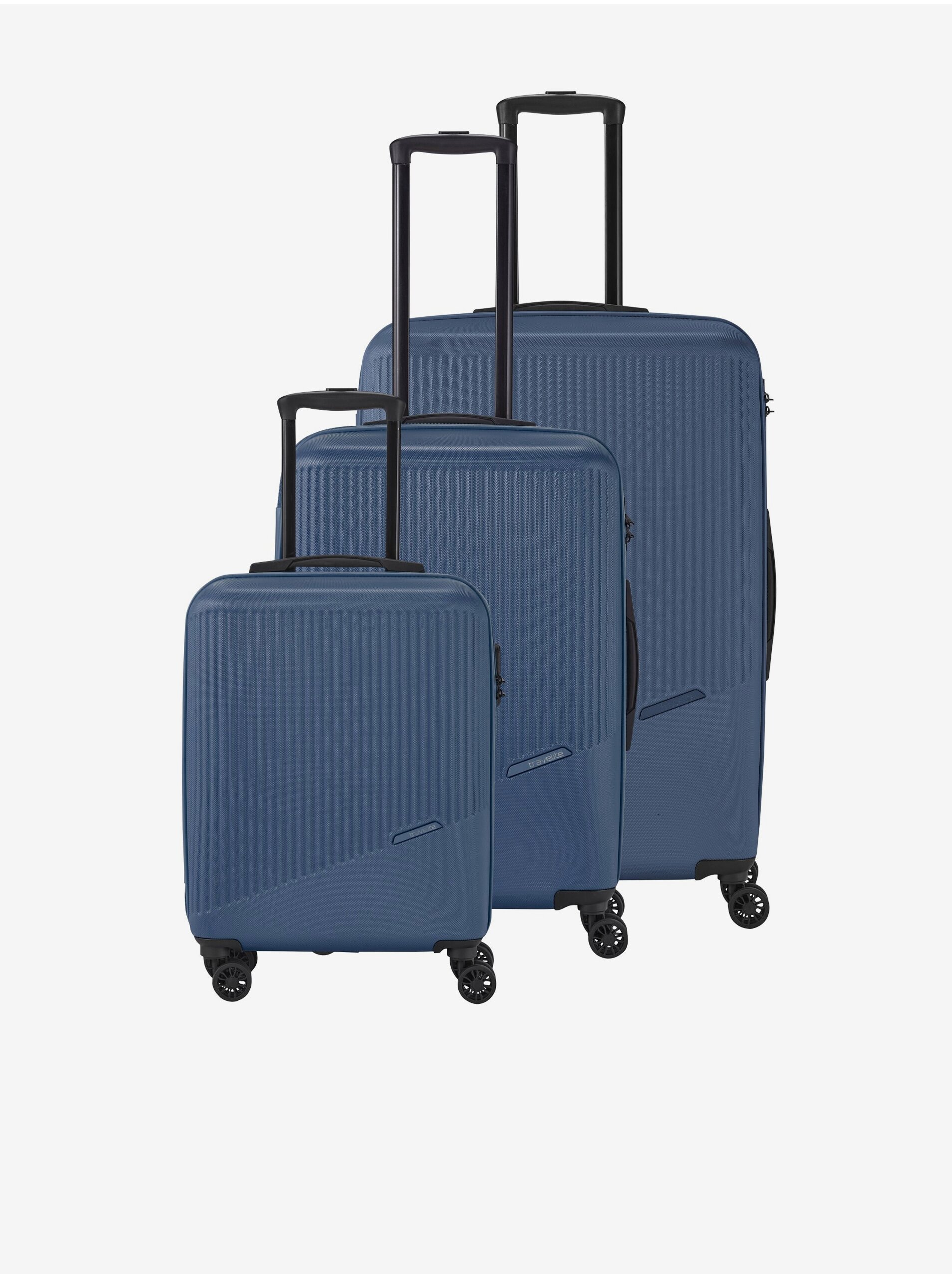 Sada tří cestovních kufrů v modré barvě Travelite Bali S,M,L Blue
